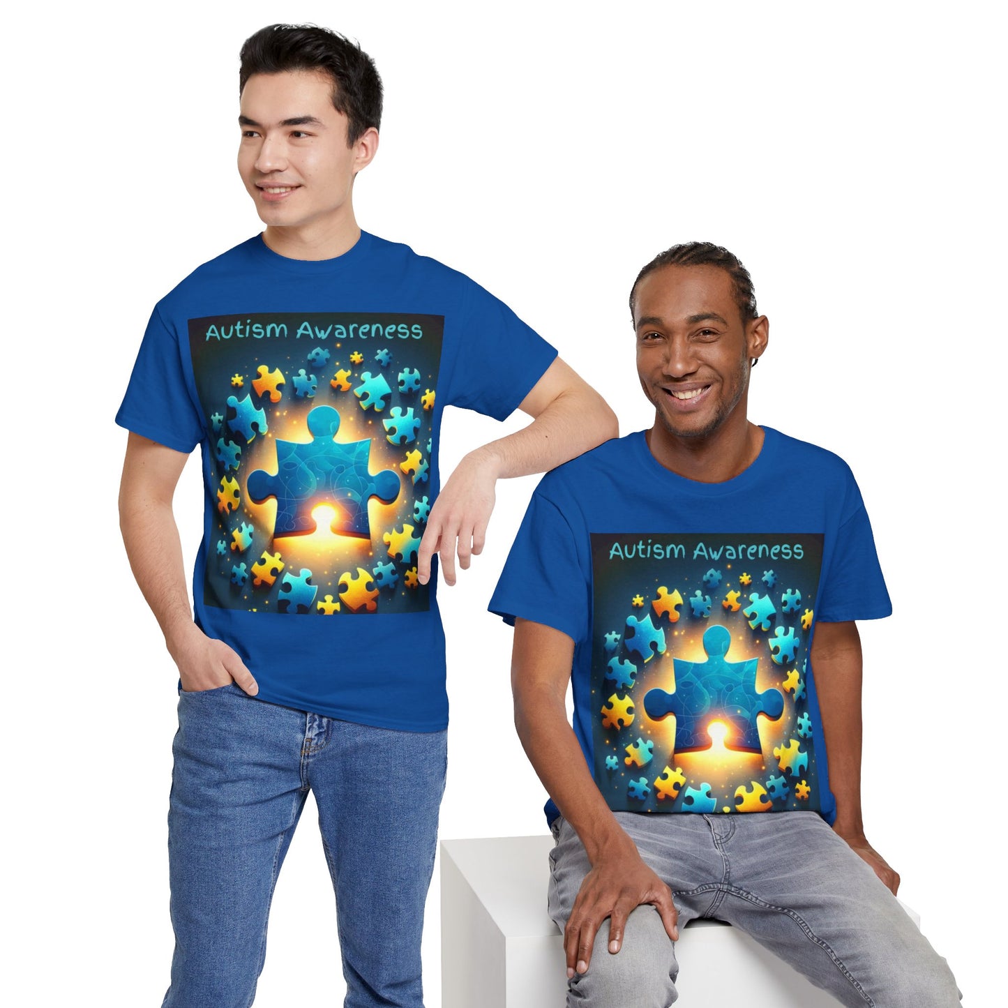 Autism Glow Unisex Heavy Cotton Tee