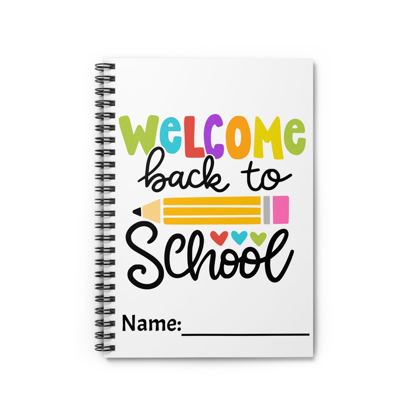 Welcome Back To School Spiral Notebook - Ruled Line