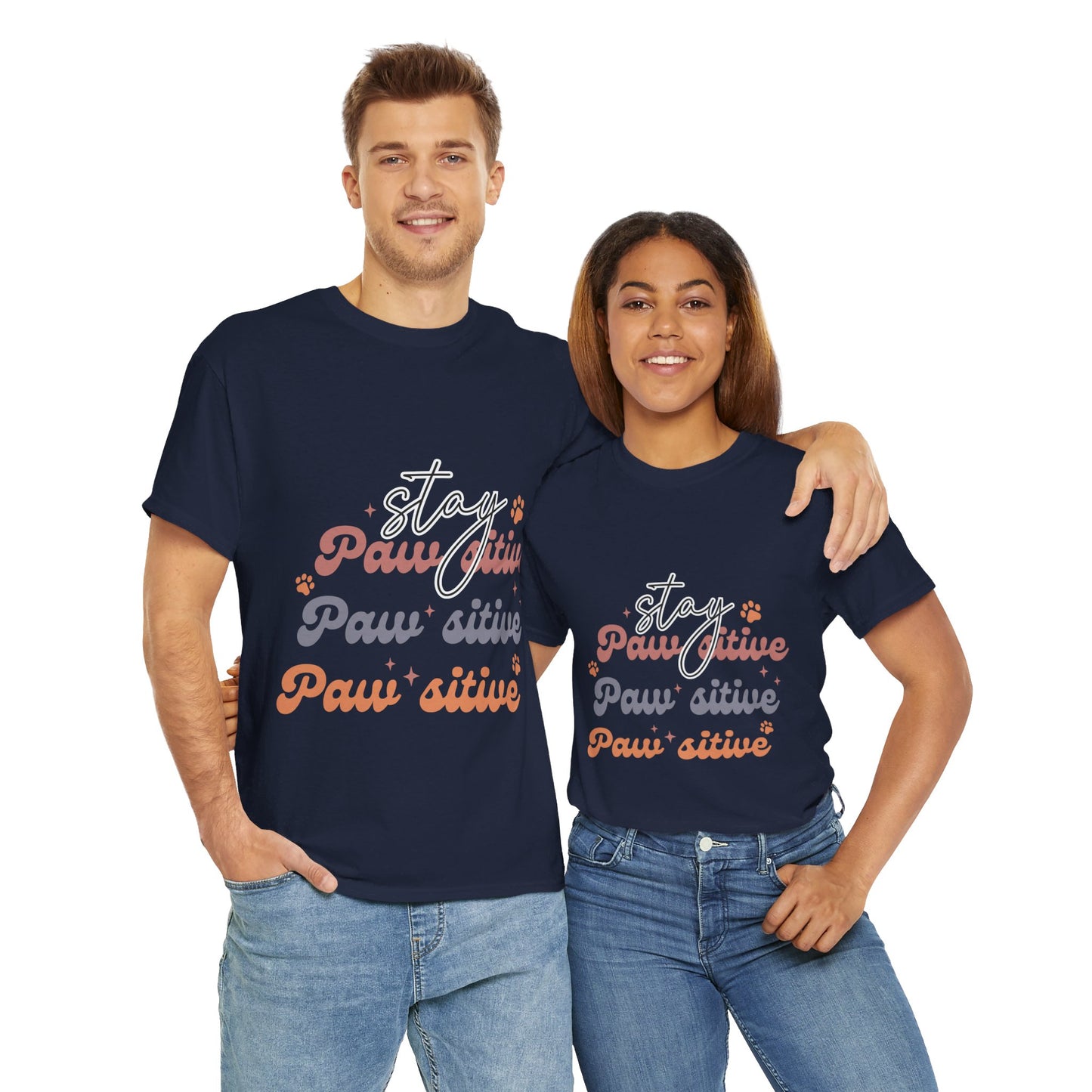 Stay Paw Sitive Unisex Heavy Cotton Tee