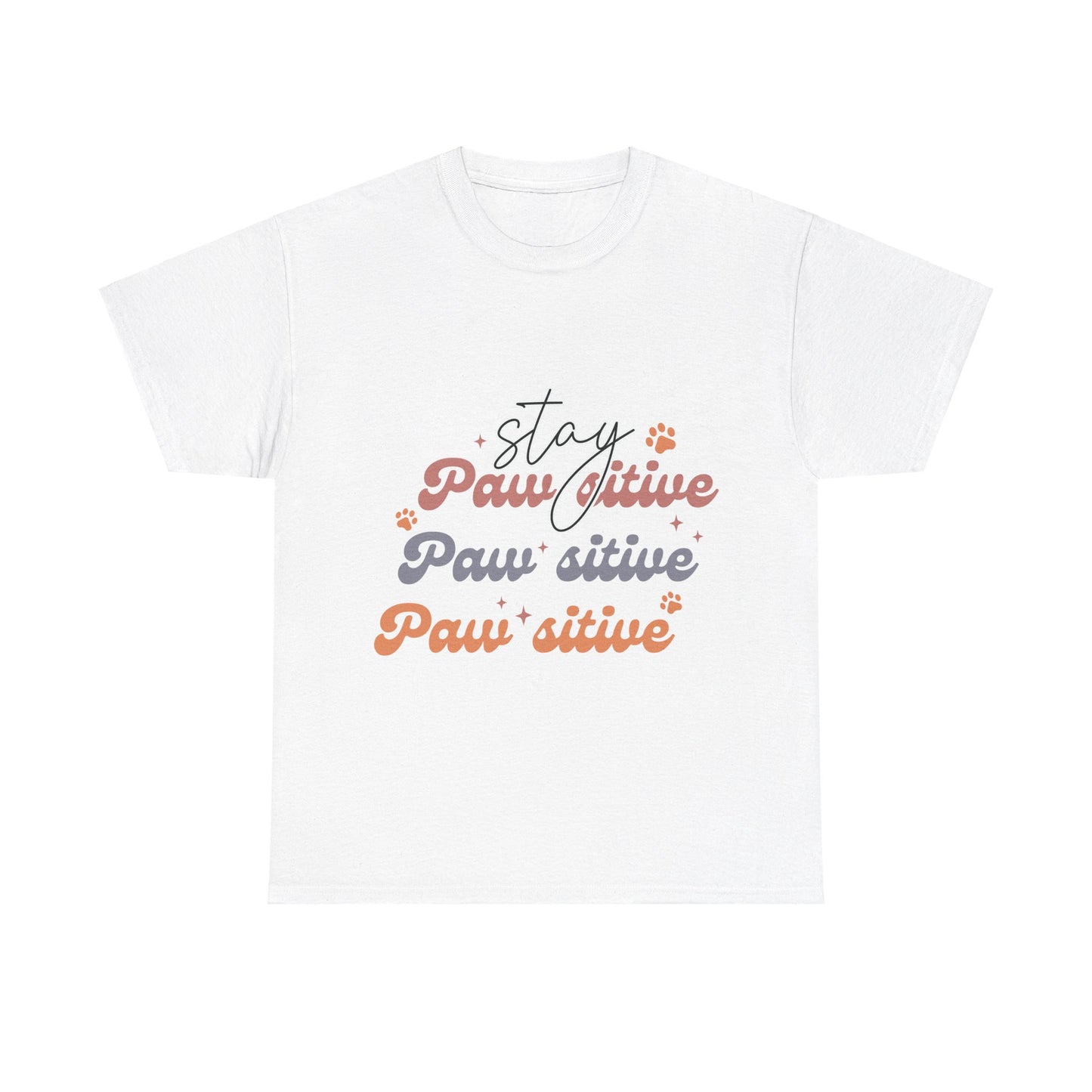 Stay Paw Sitive Unisex Heavy Cotton Tee