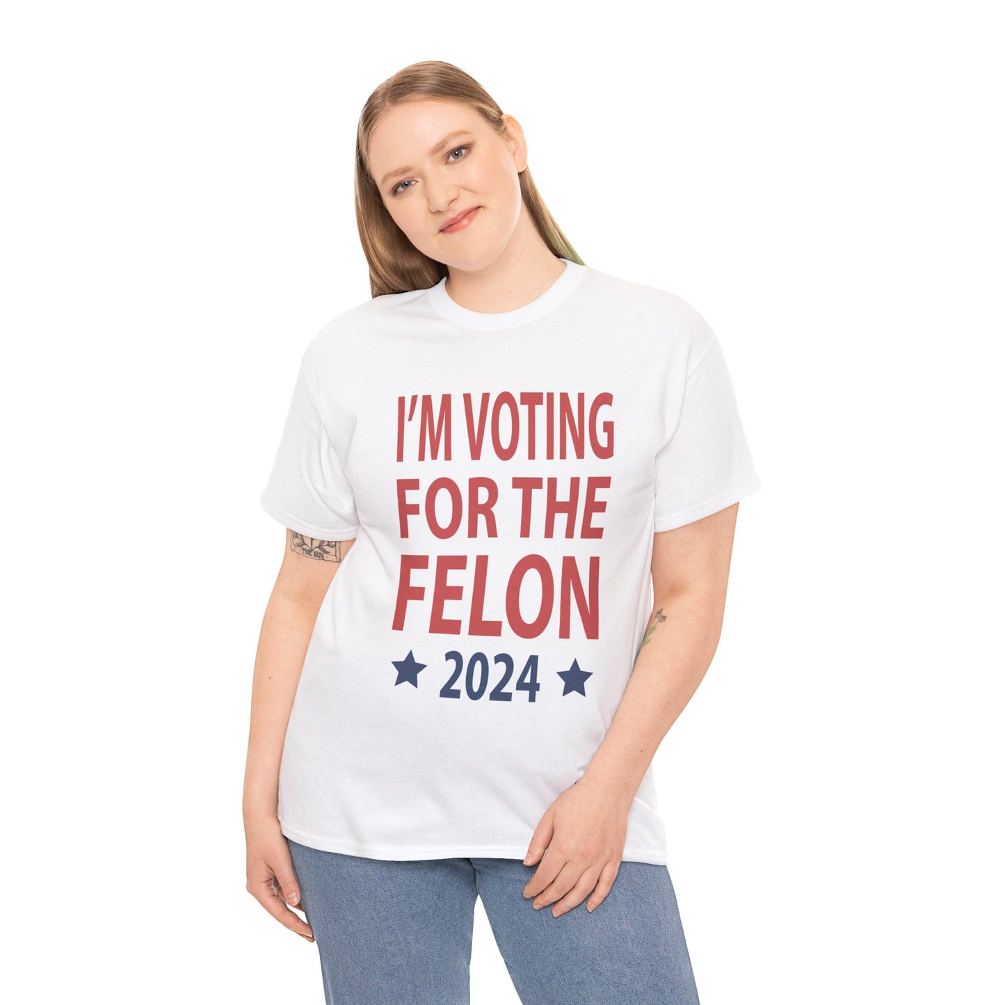 Voting For A Felon Unisex Heavy Cotton Tee