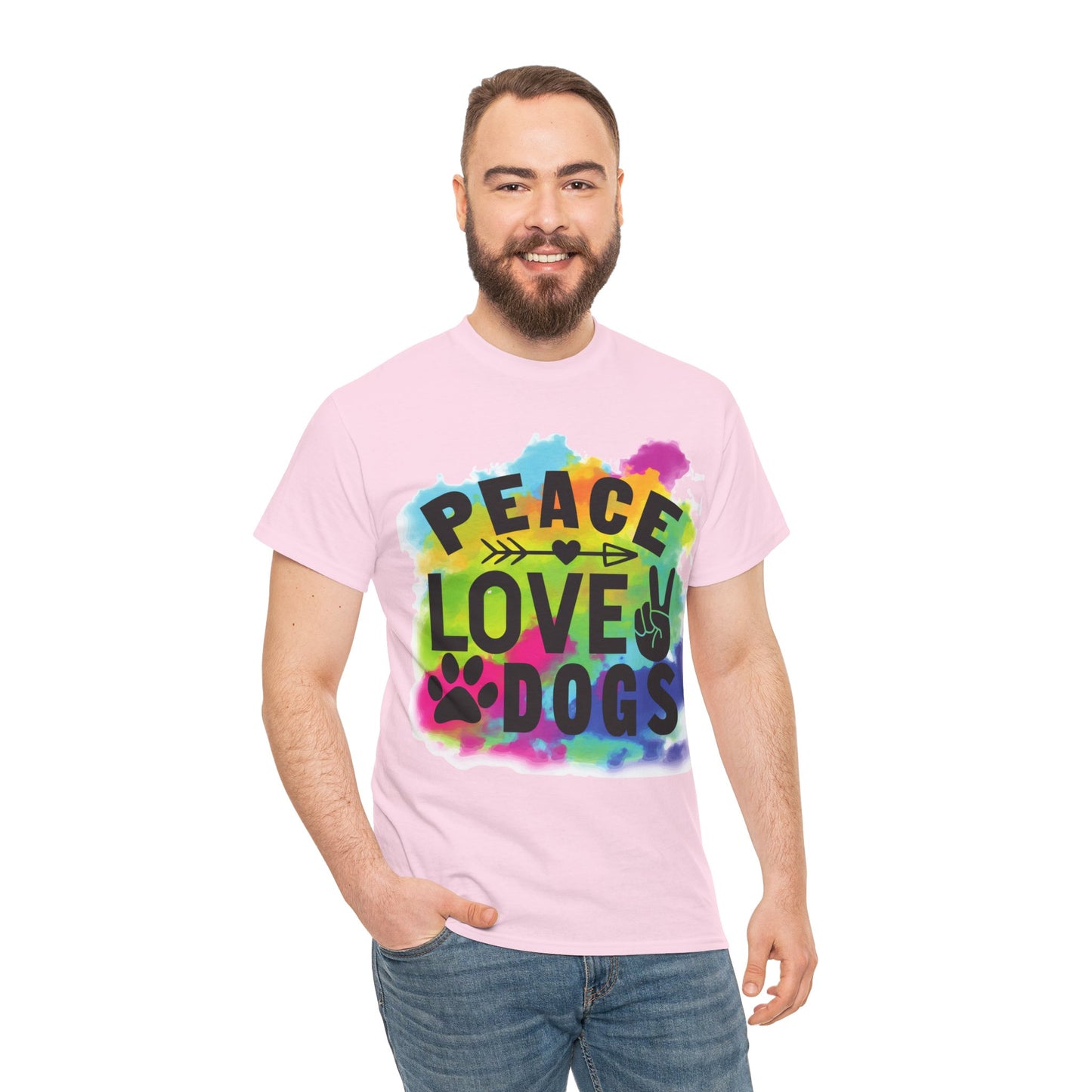 Peace Love Dogs Unisex Heavy Cotton Tee