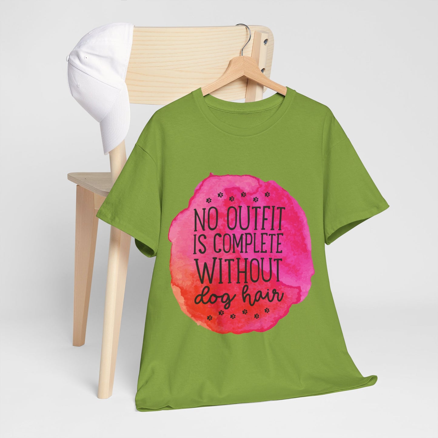 No Outfit Is Complete Without Dog Hair Unisex Heavy Cotton Tee