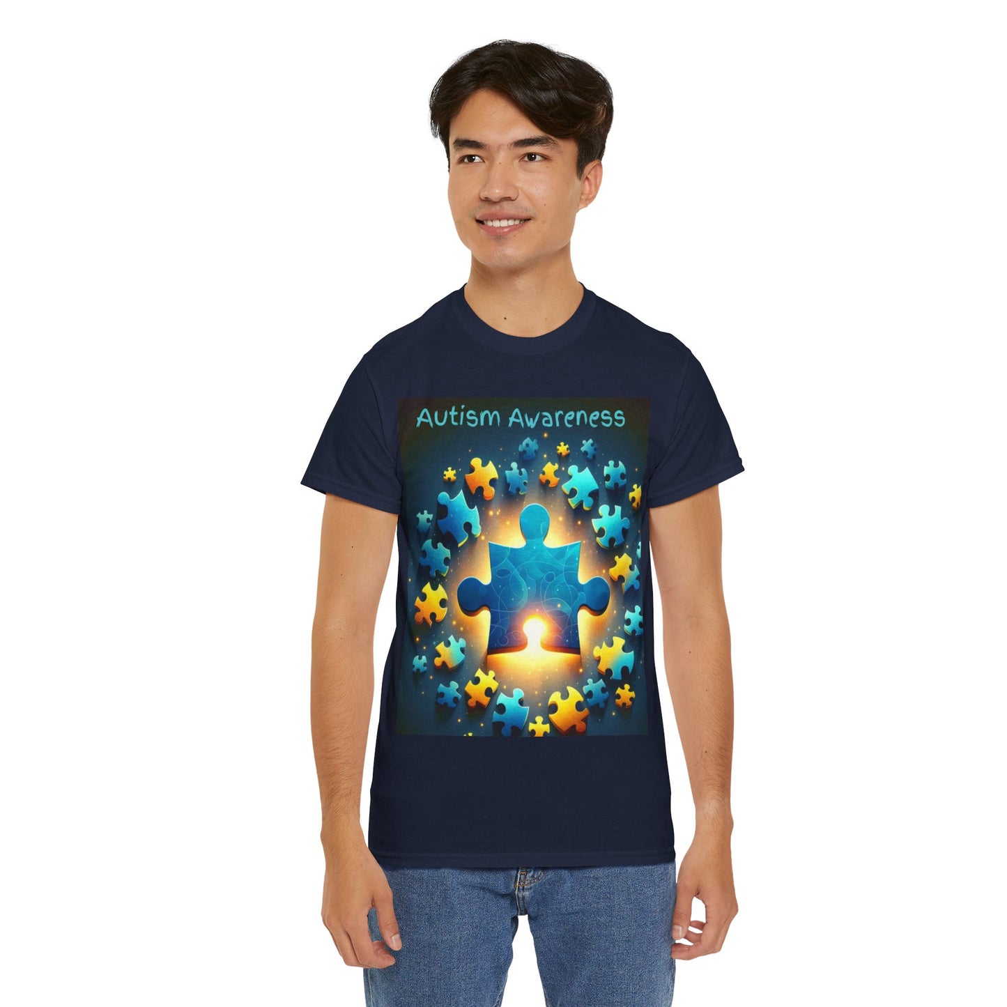 Autism Glow Unisex Heavy Cotton Tee