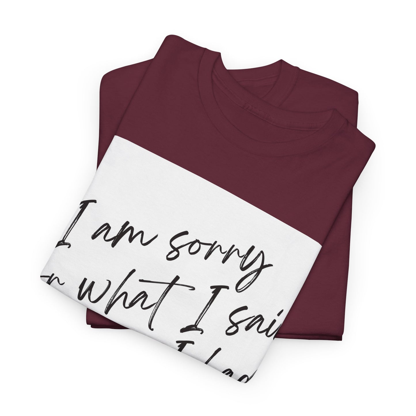 I'm Sorry For What I Said Before I Had My Coffee Unisex Heavy Cotton Tee