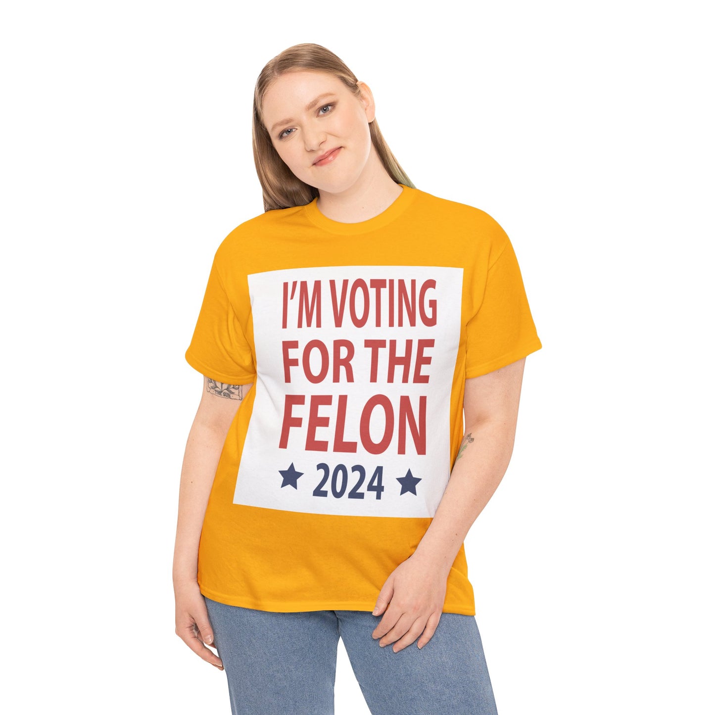 Voting For A Felon Unisex Heavy Cotton Tee