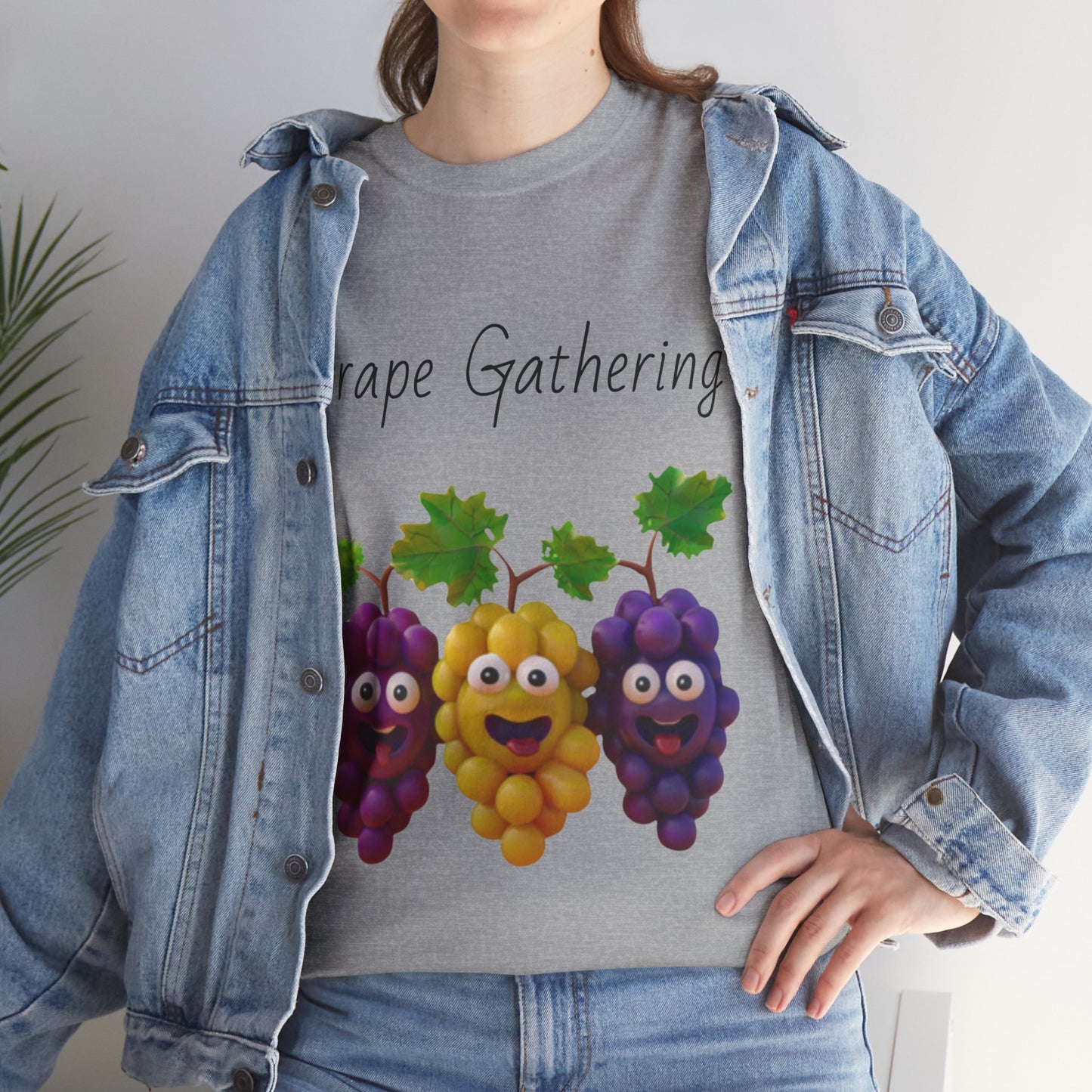 Grape Gathering Unisex Heavy Cotton Tee