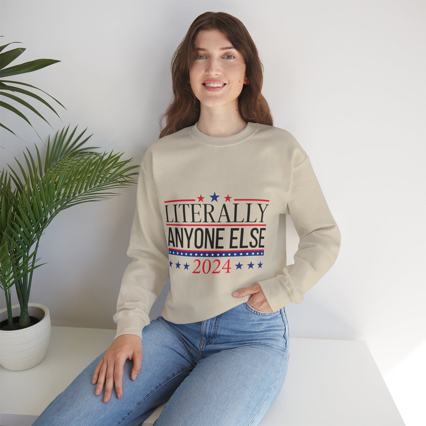 Literally Anyone Else 2024 Unisex Heavy Blend™ Crewneck Sweatshirt