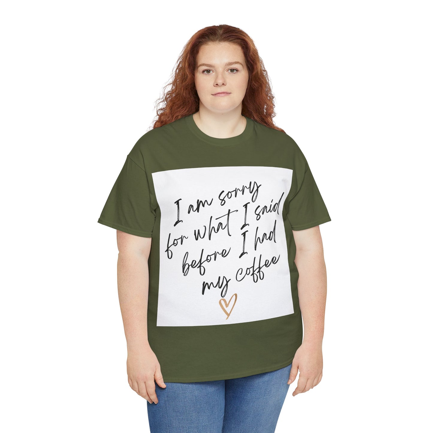 I'm Sorry For What I Said Before I Had My Coffee Unisex Heavy Cotton Tee