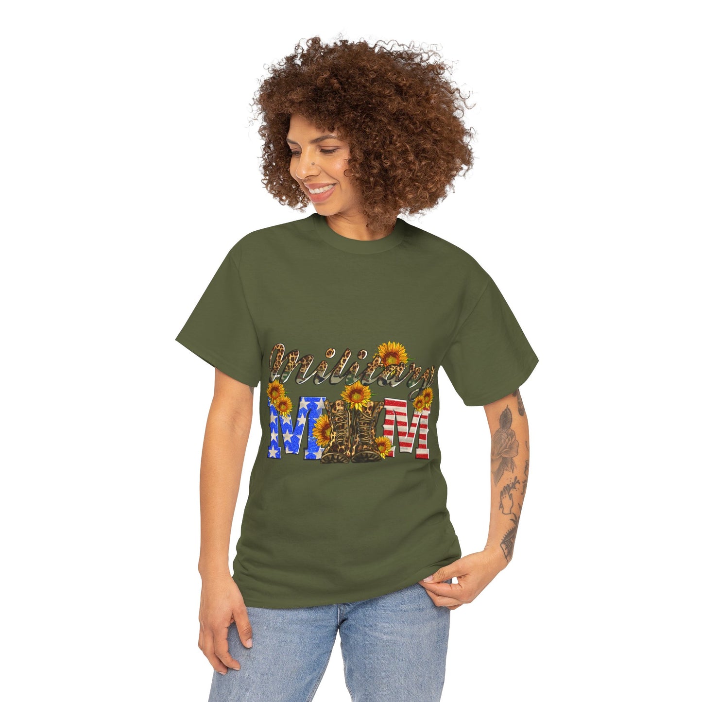 Military Mom Unisex Heavy Cotton Tee