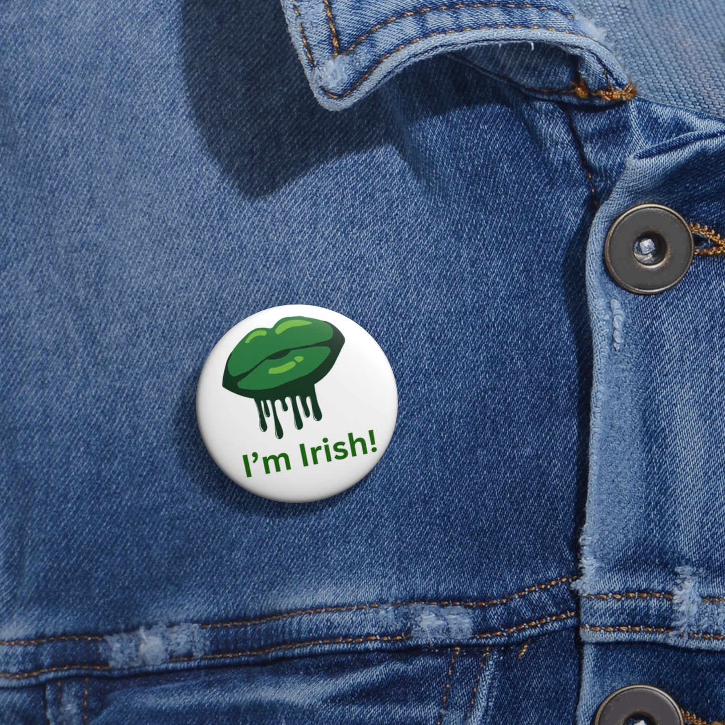 Irish Kiss Pin Buttons - Celebrate St. Patrick's Day