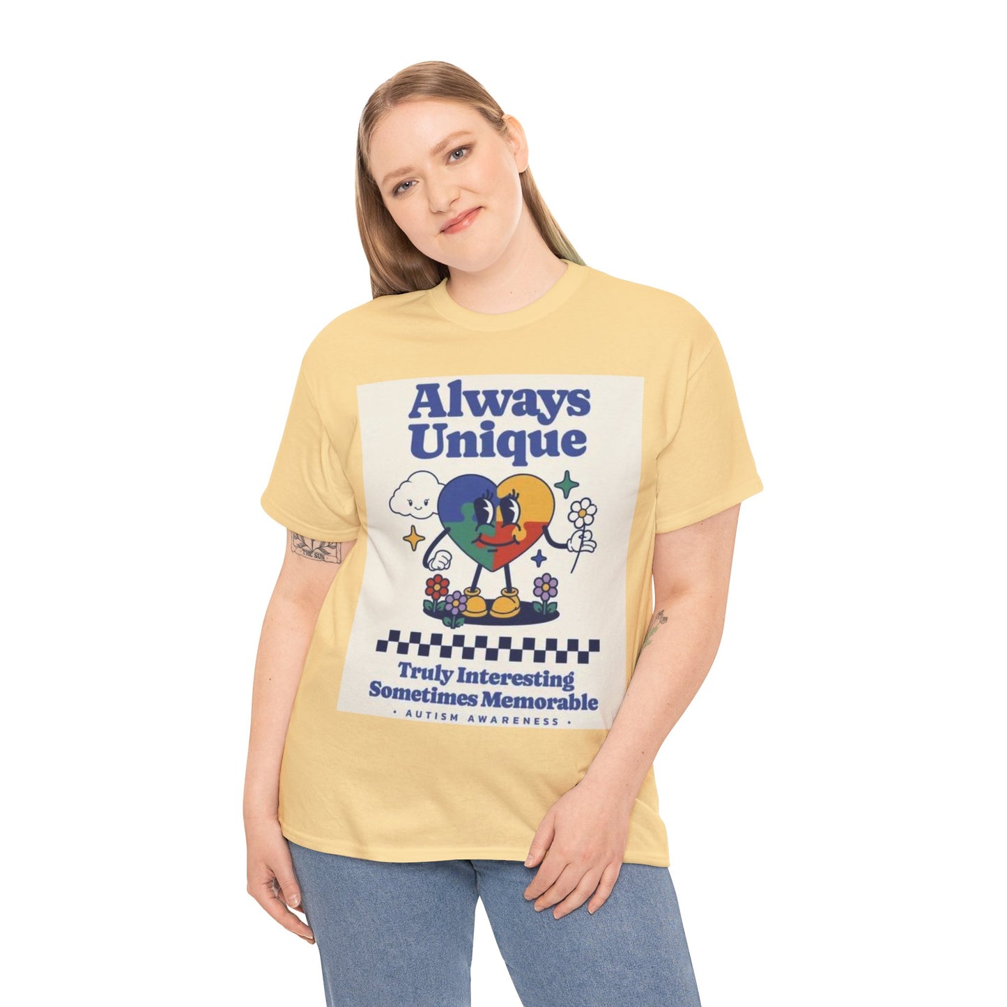 Always Unique Autism Awareness Unisex Heavy Cotton Tee