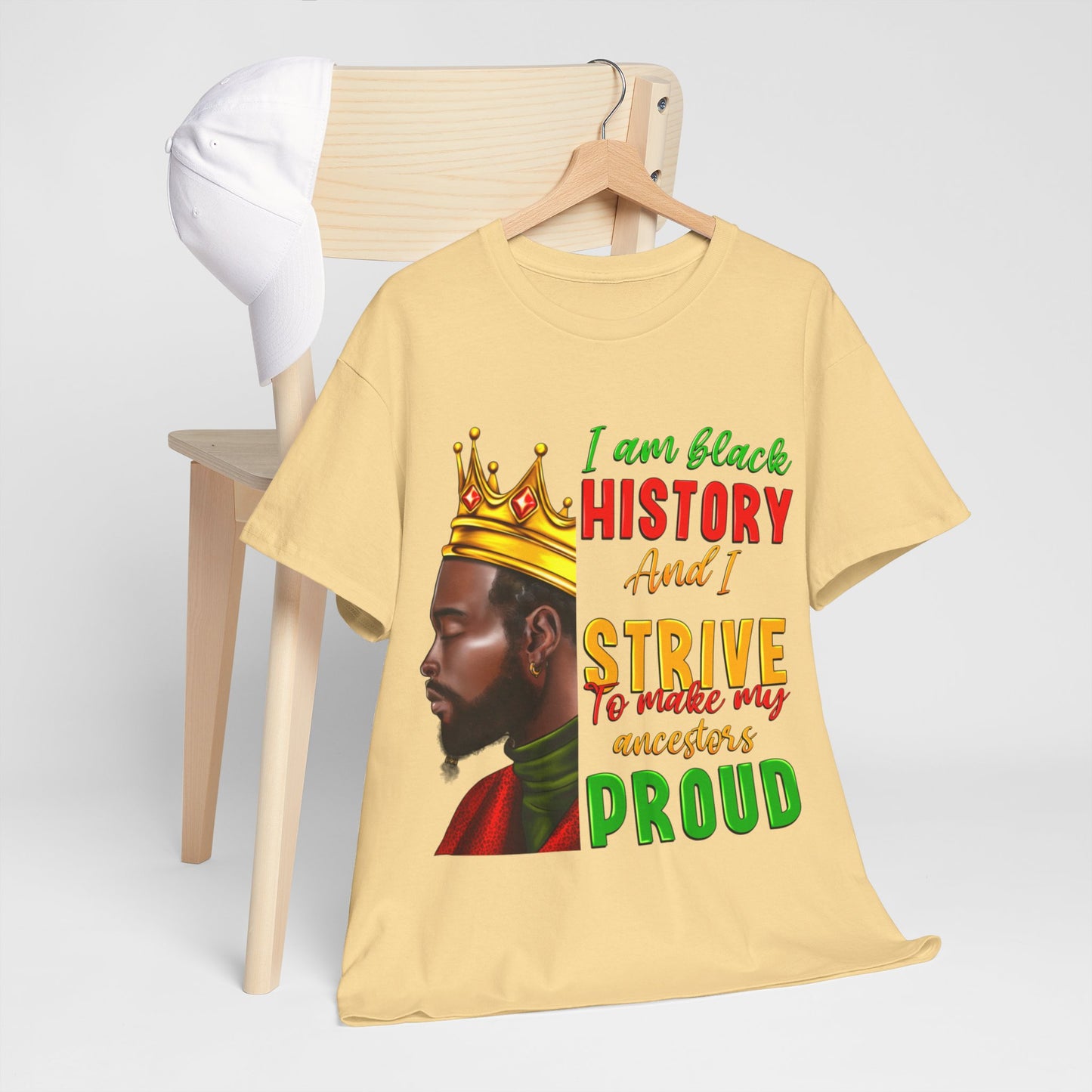 I Am Black History Male Unisex Heavy Cotton Tee