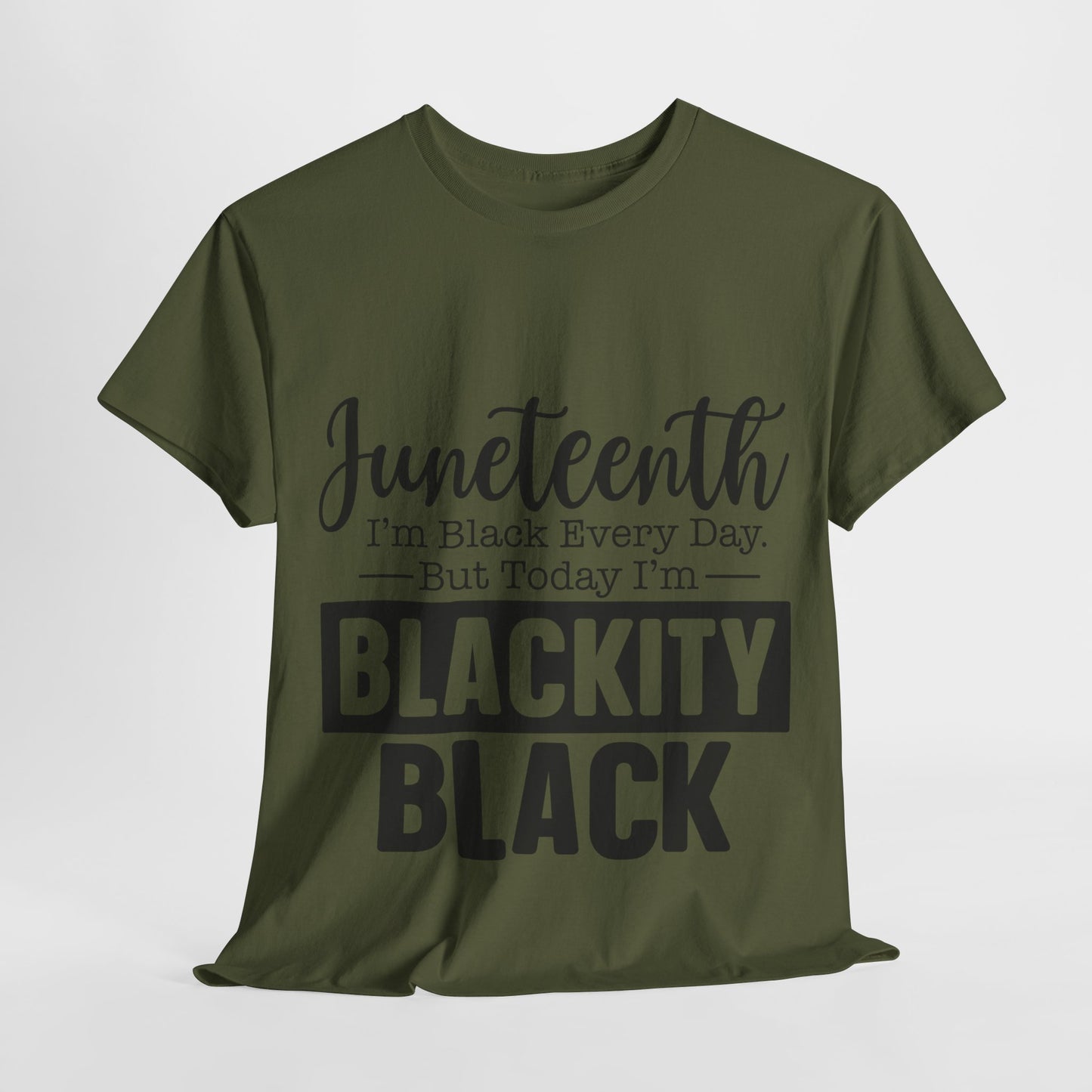 Juneteenth Black Everyday Unisex Heavy Cotton Tee