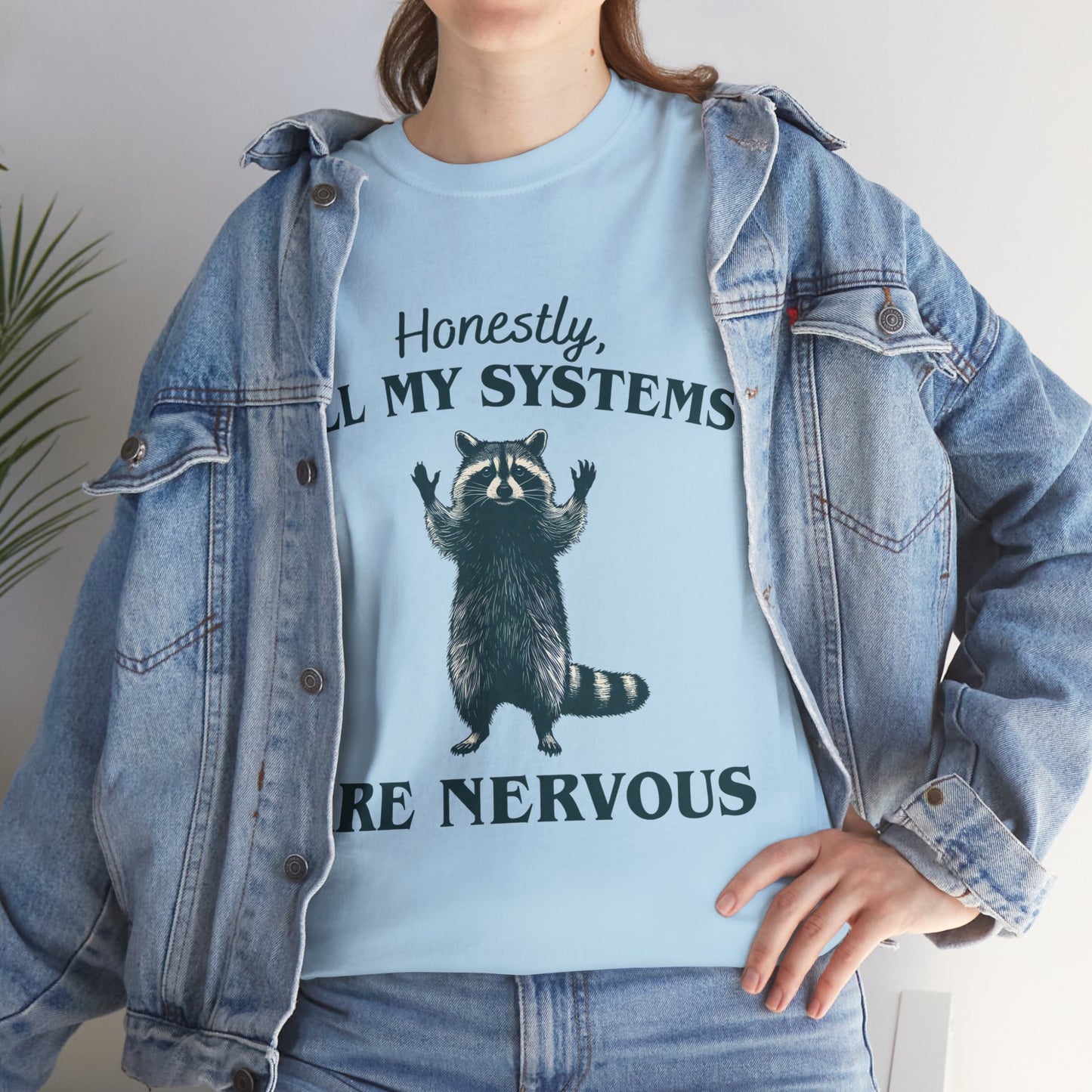 Nervous Racoon Unisex Heavy Cotton Tee