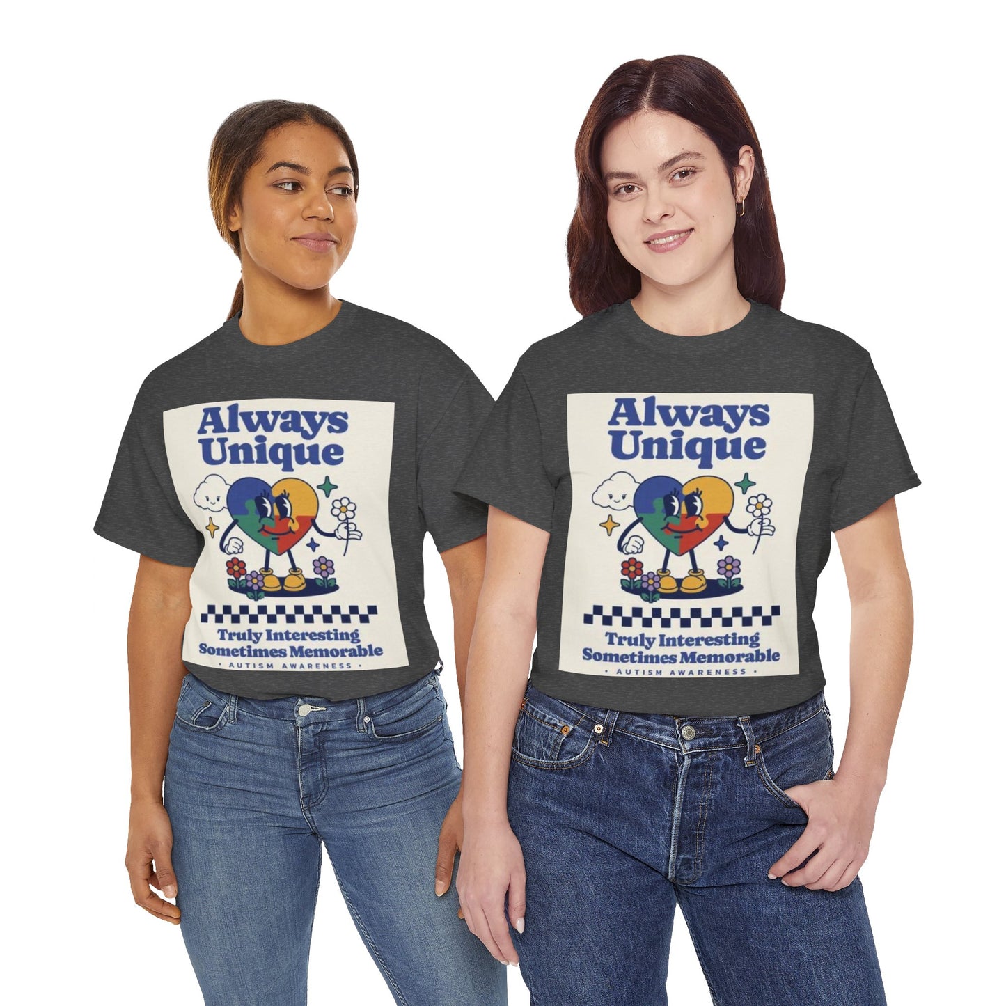 Always Unique Autism Awareness Unisex Heavy Cotton Tee