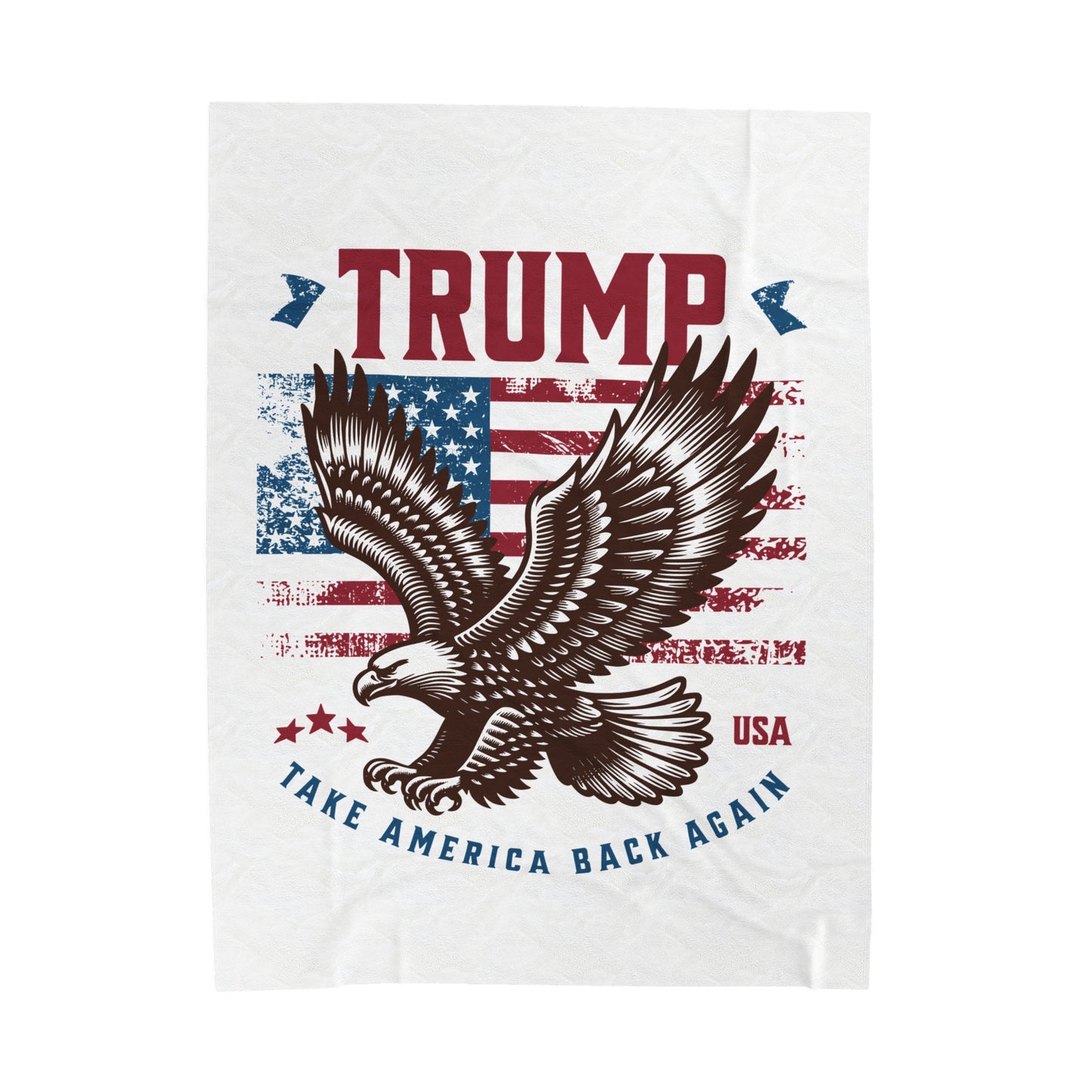 Trump Eagle Velveteen Plush Blanket