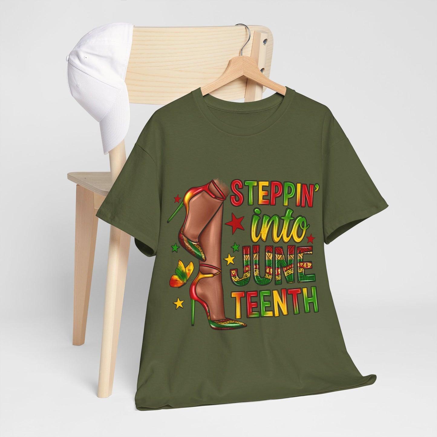 Stepping Into Juneteenth Unisex Heavy Cotton Tee