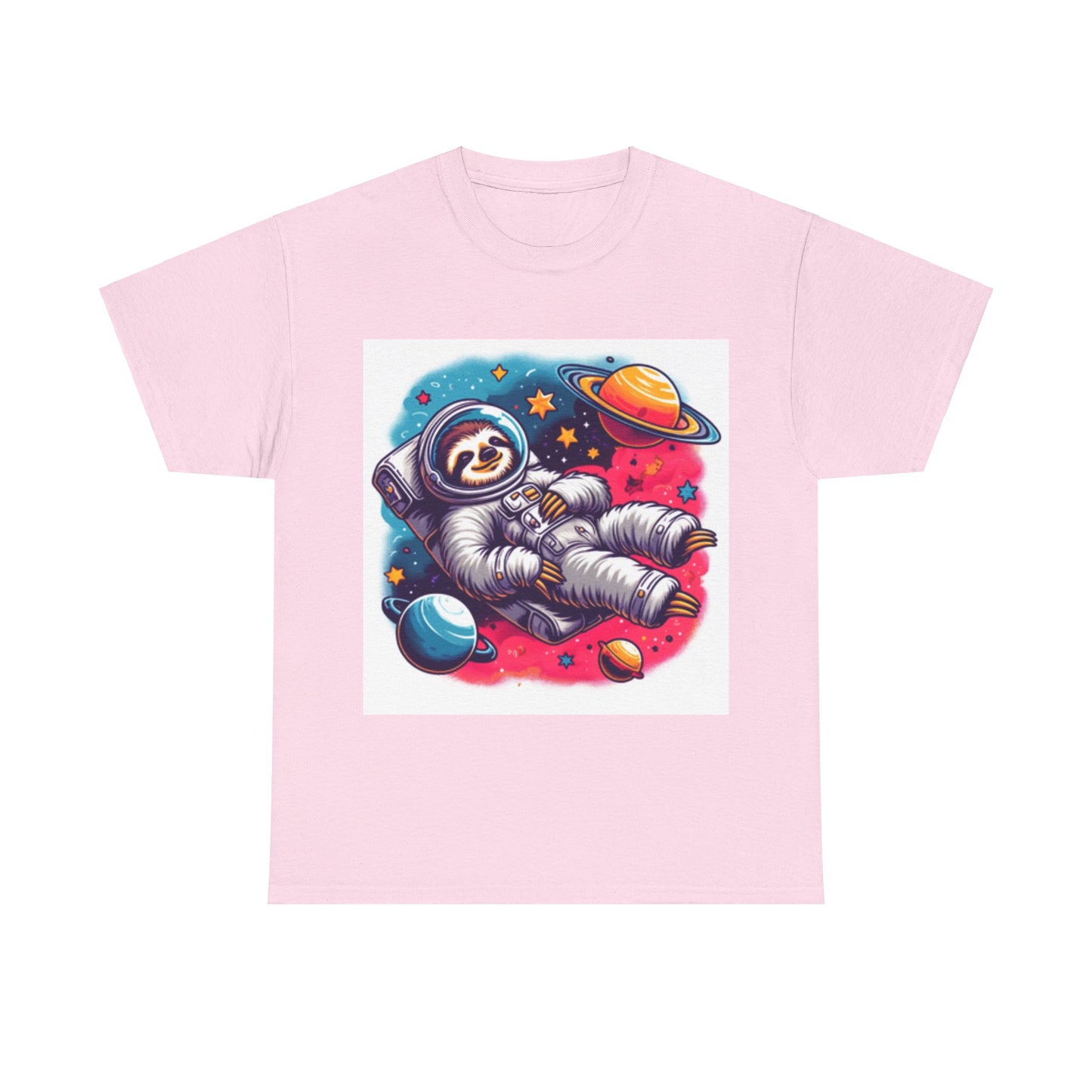 Sloth In Space Unisex Heavy Cotton Tee