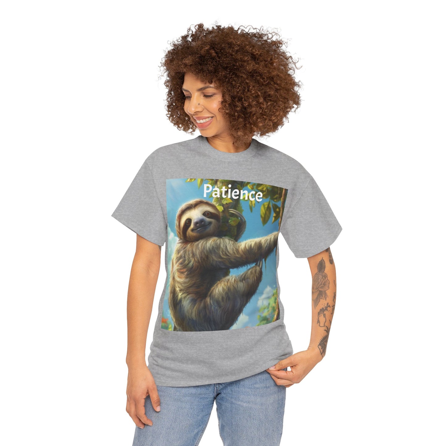 Sloth Patience Unisex Heavy Cotton Tee