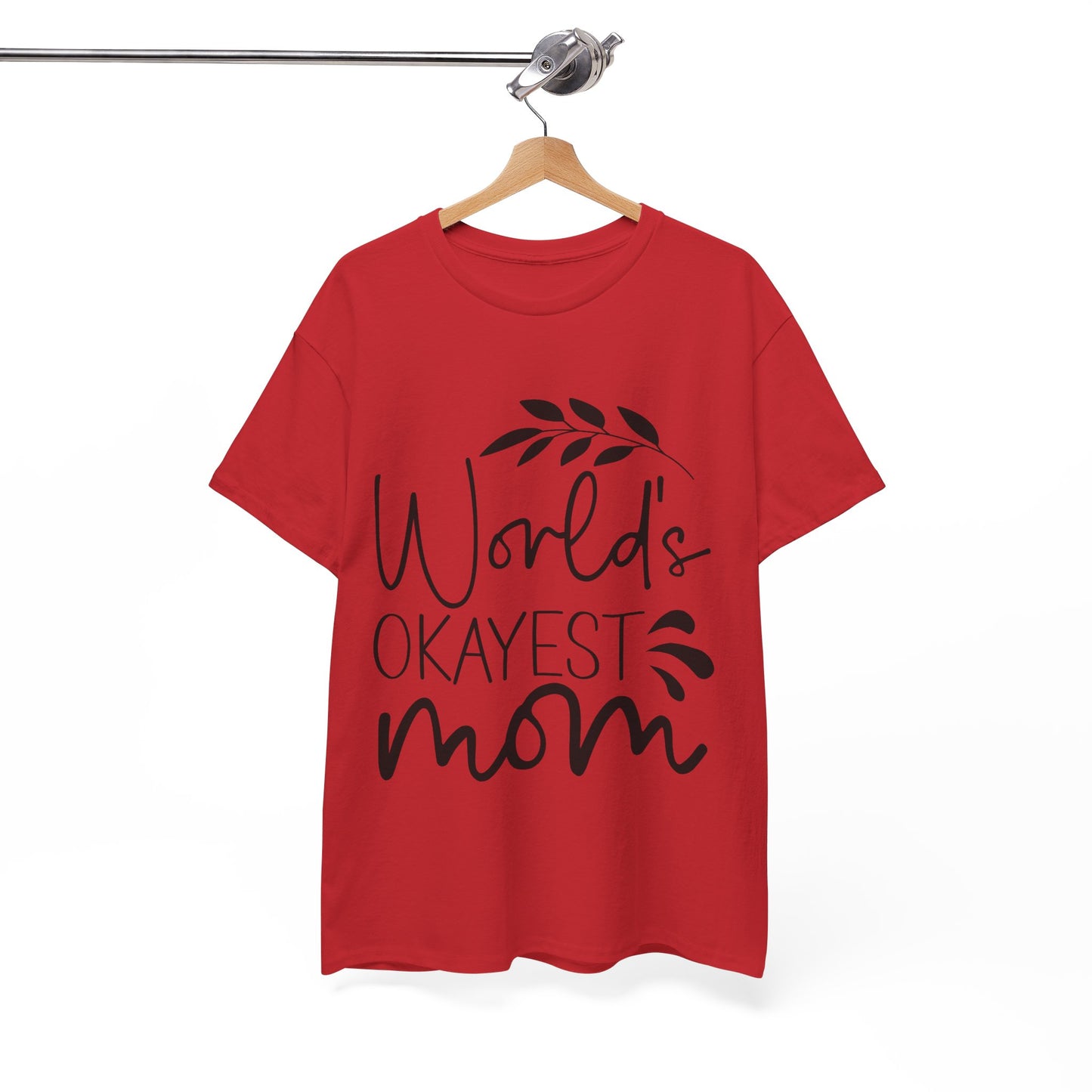 World's Okayest Mom Unisex Heavy Cotton Tee