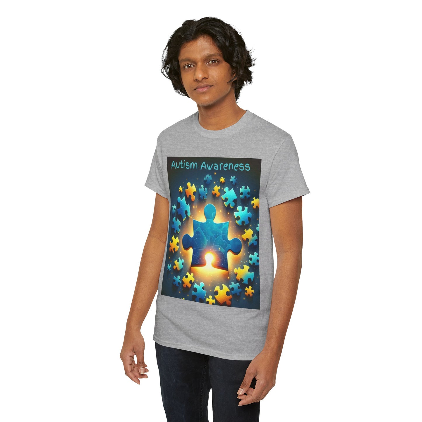 Autism Glow Unisex Heavy Cotton Tee