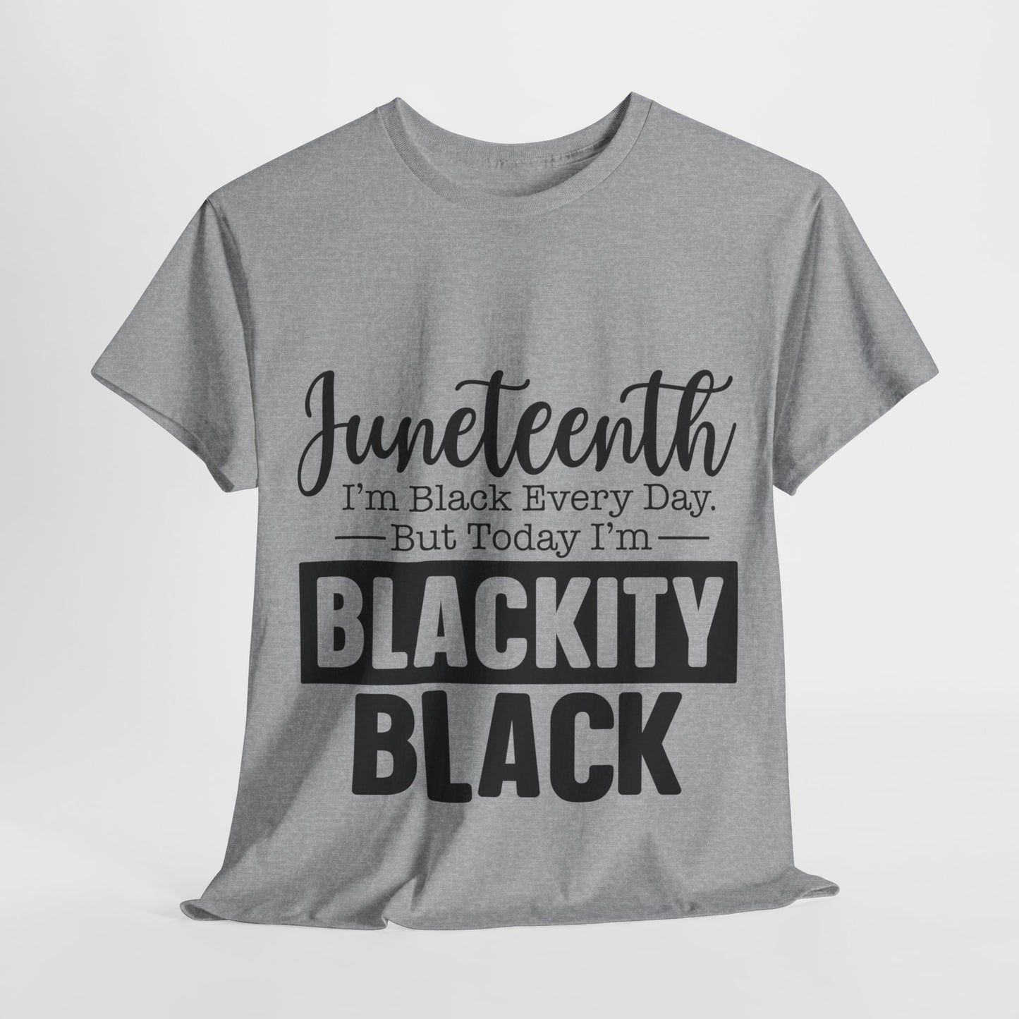 Juneteenth Black Everyday Unisex Heavy Cotton Tee