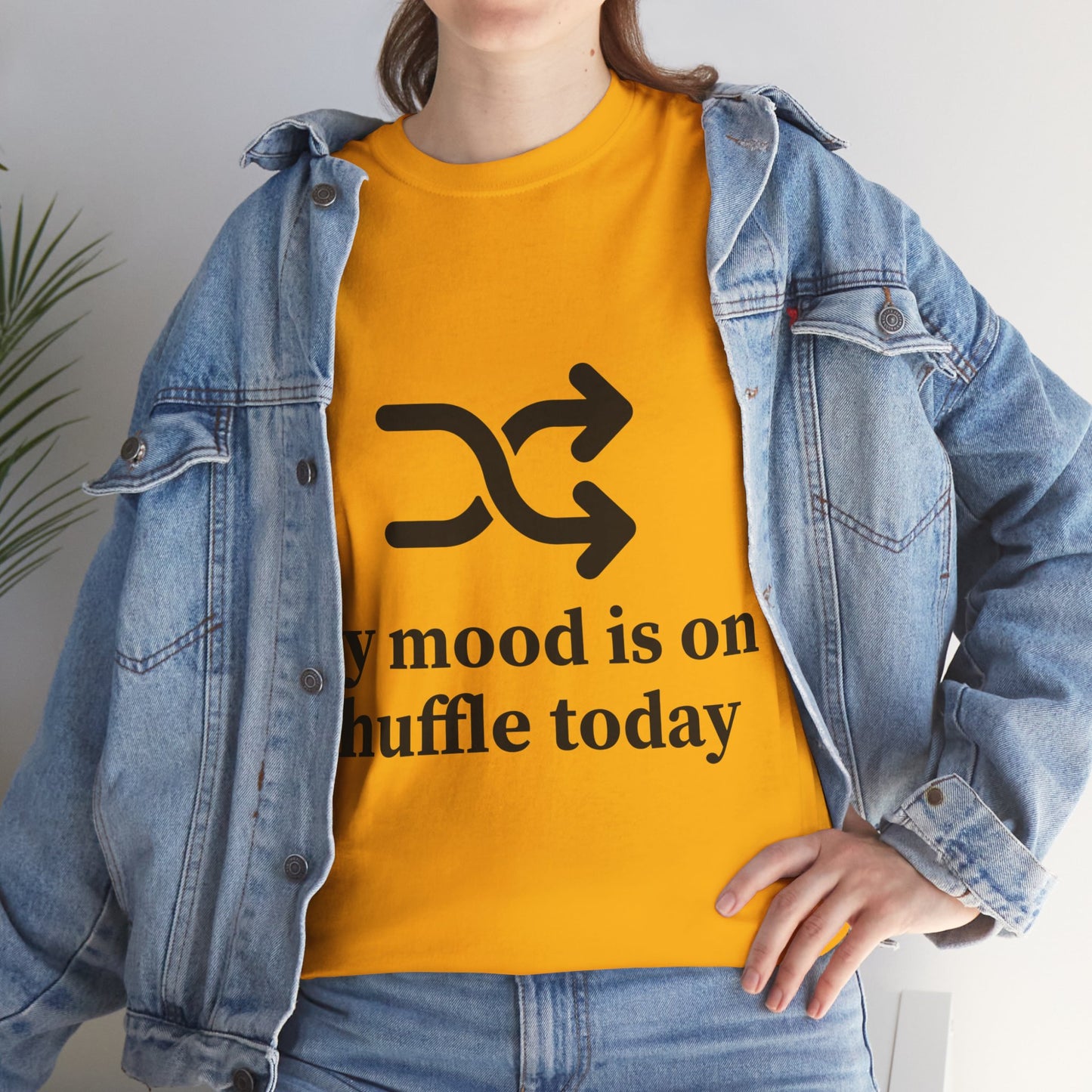 My Mood Is On Shuffle Today Unisex Heavy Cotton Tee