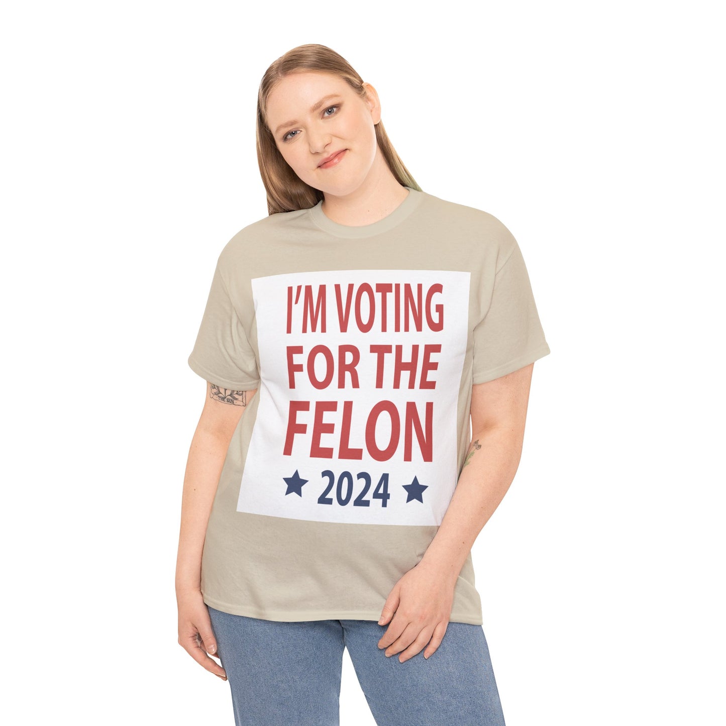 Voting For A Felon Unisex Heavy Cotton Tee