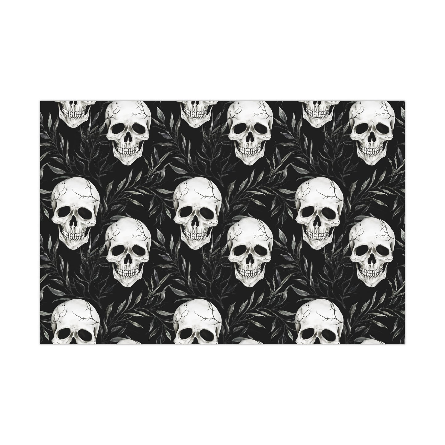 Skull Head Gift Wrap Papers