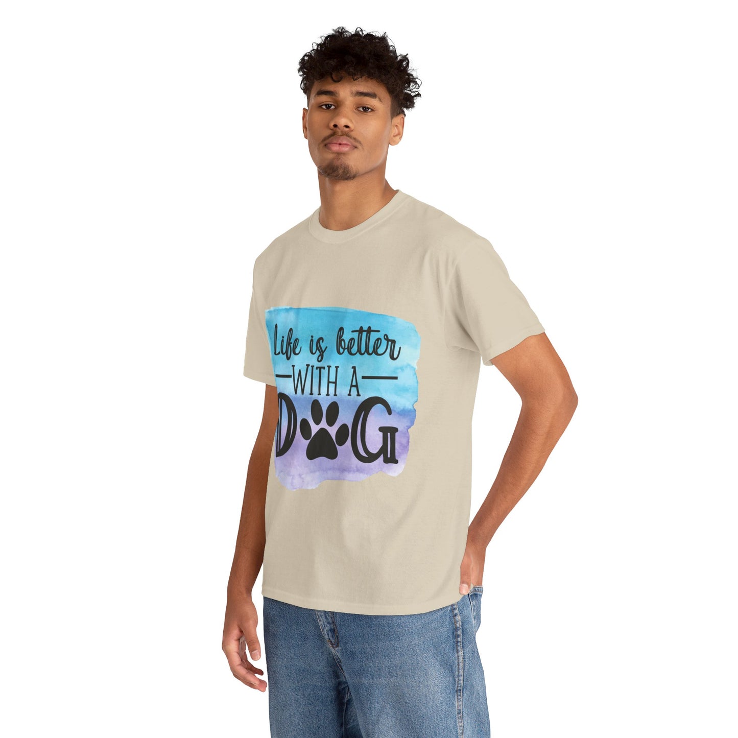 Life Is Better With A Dog Unisex Heavy Cotton Tee