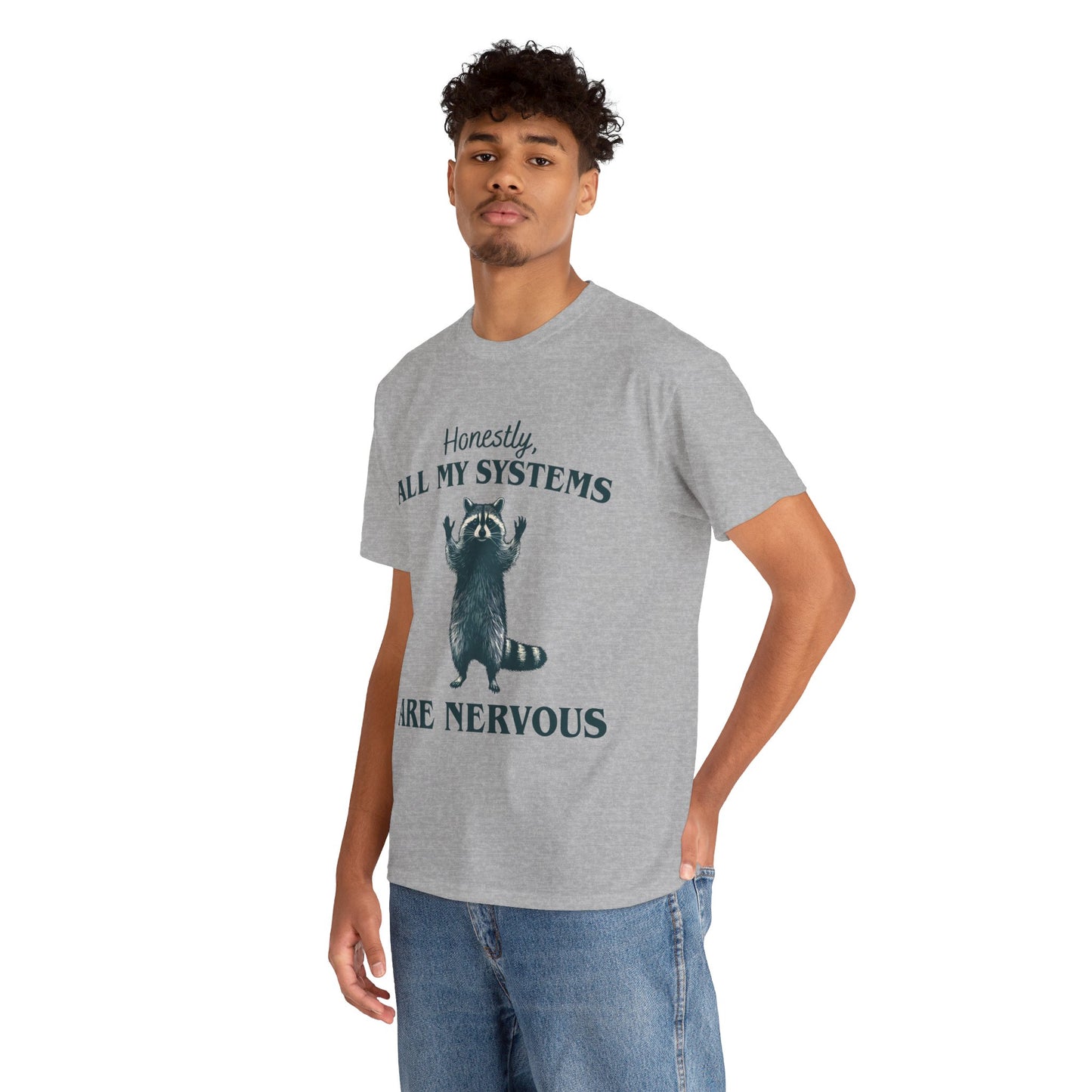 Nervous Racoon Unisex Heavy Cotton Tee