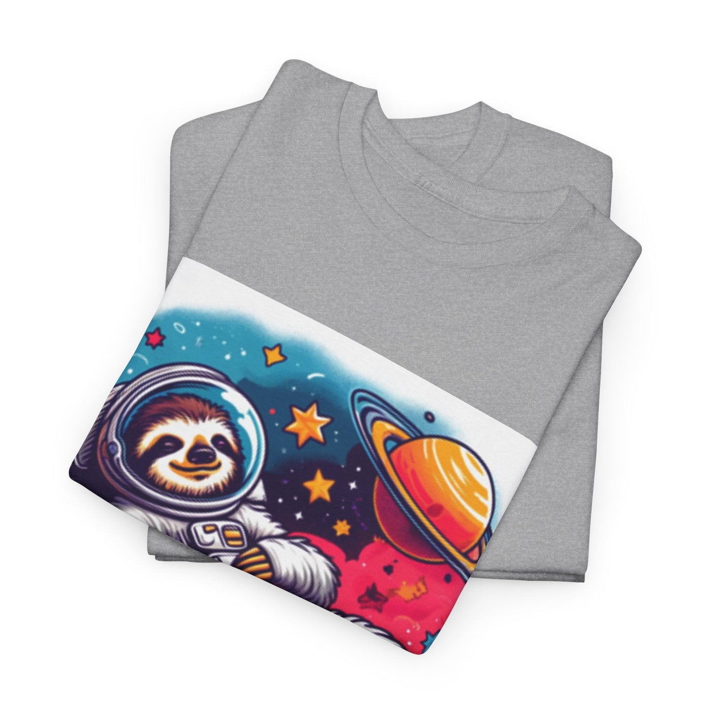 Sloth In Space Unisex Heavy Cotton Tee