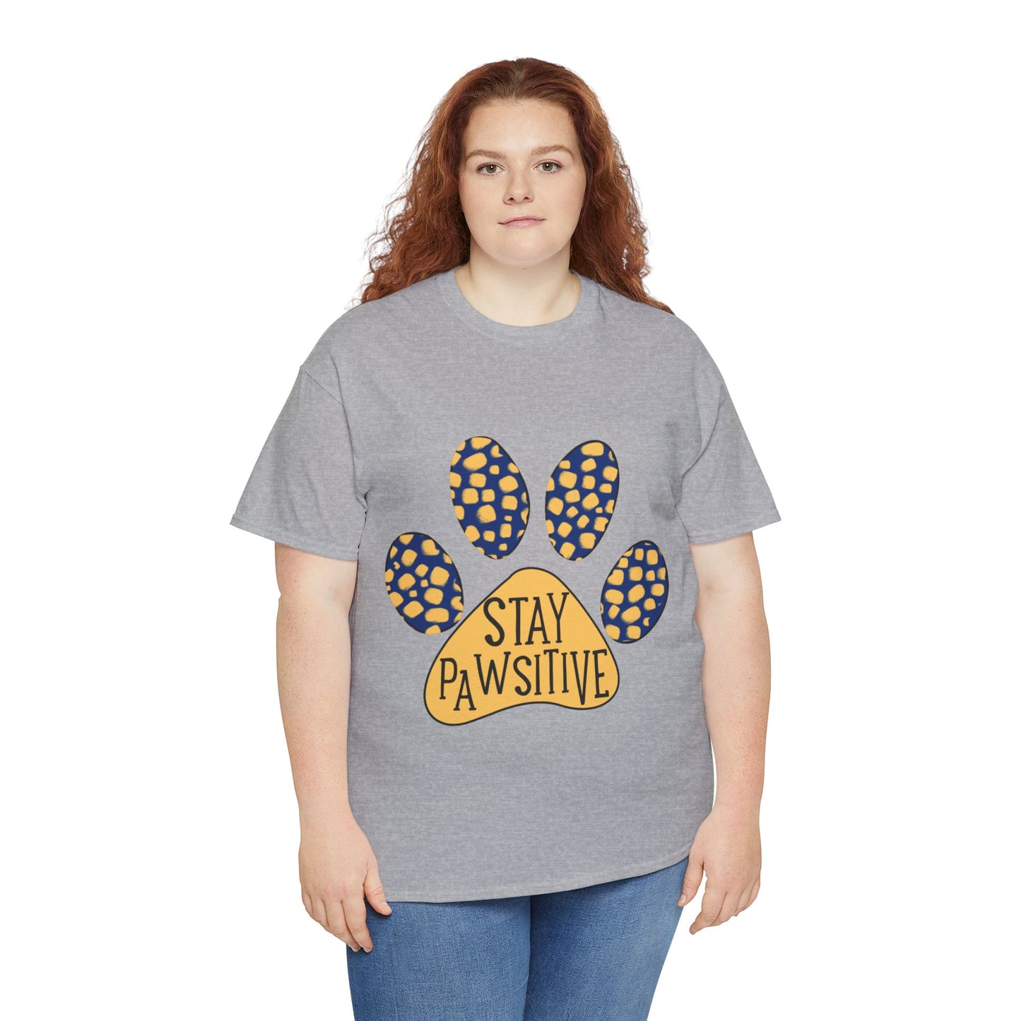 Stay Pawsitive Unisex Heavy Cotton Tee