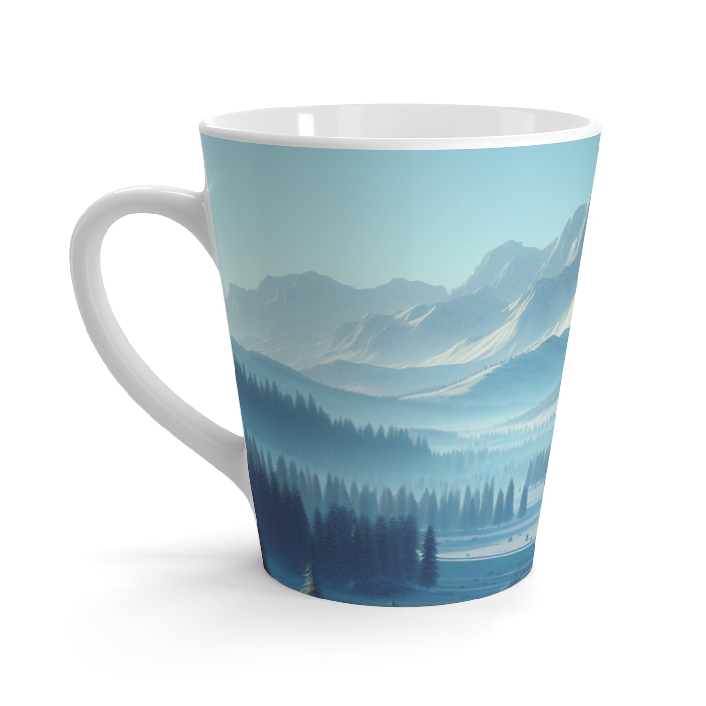 Snowy Winter Scene Latte Mug