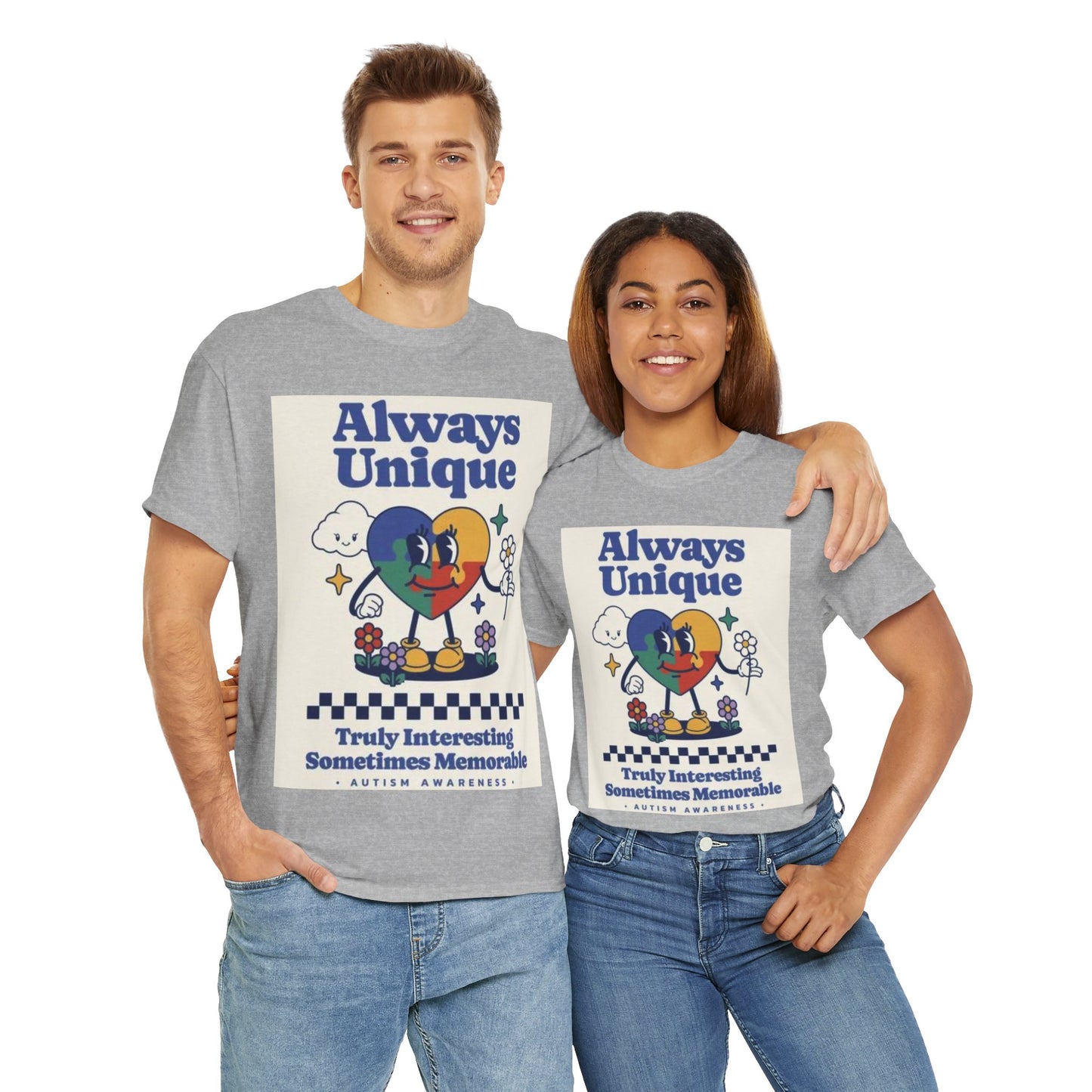 Always Unique Autism Awareness Unisex Heavy Cotton Tee