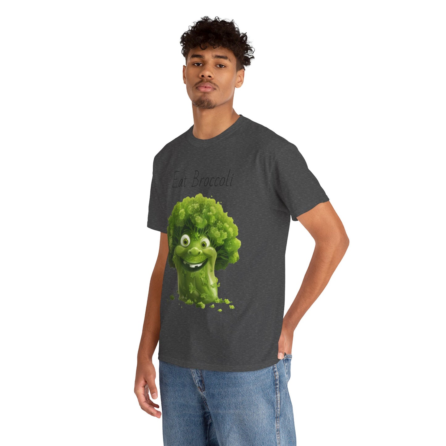 Eat Broccoli Unisex Heavy Cotton Tee