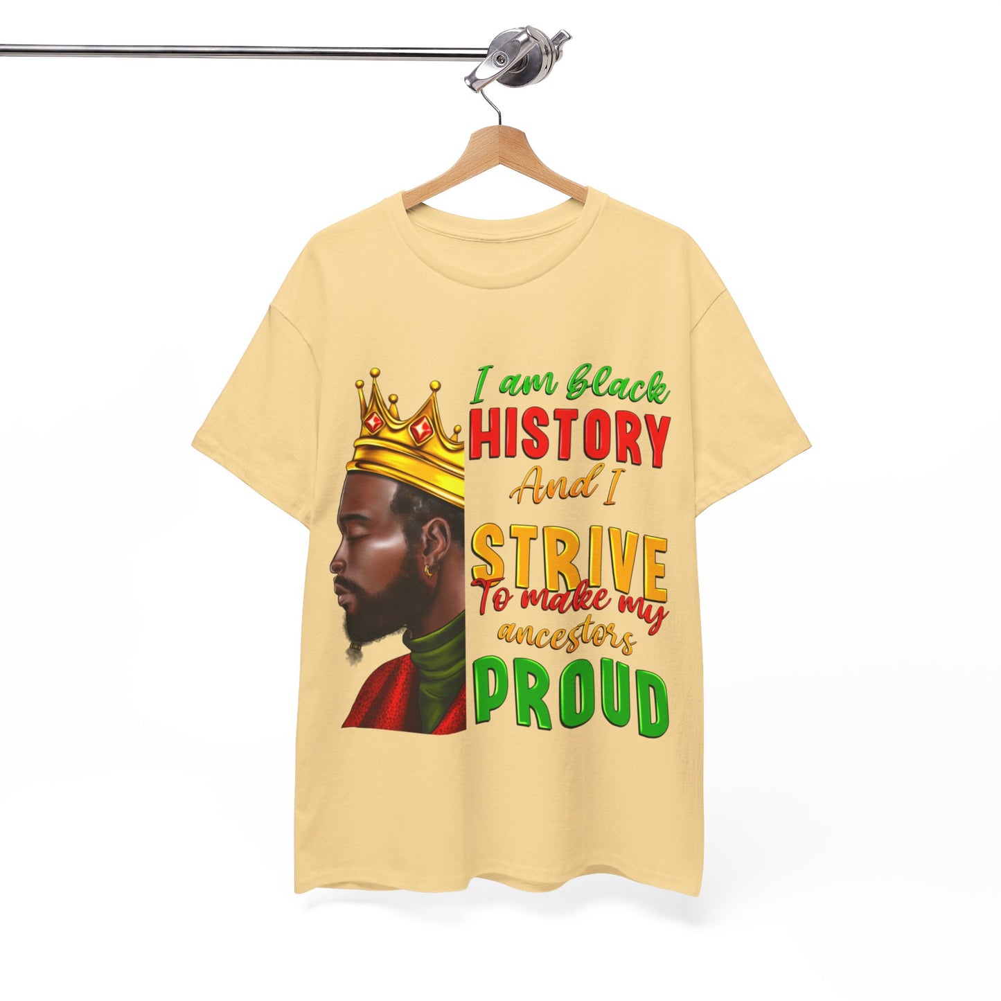 I Am Black History Male Unisex Heavy Cotton Tee