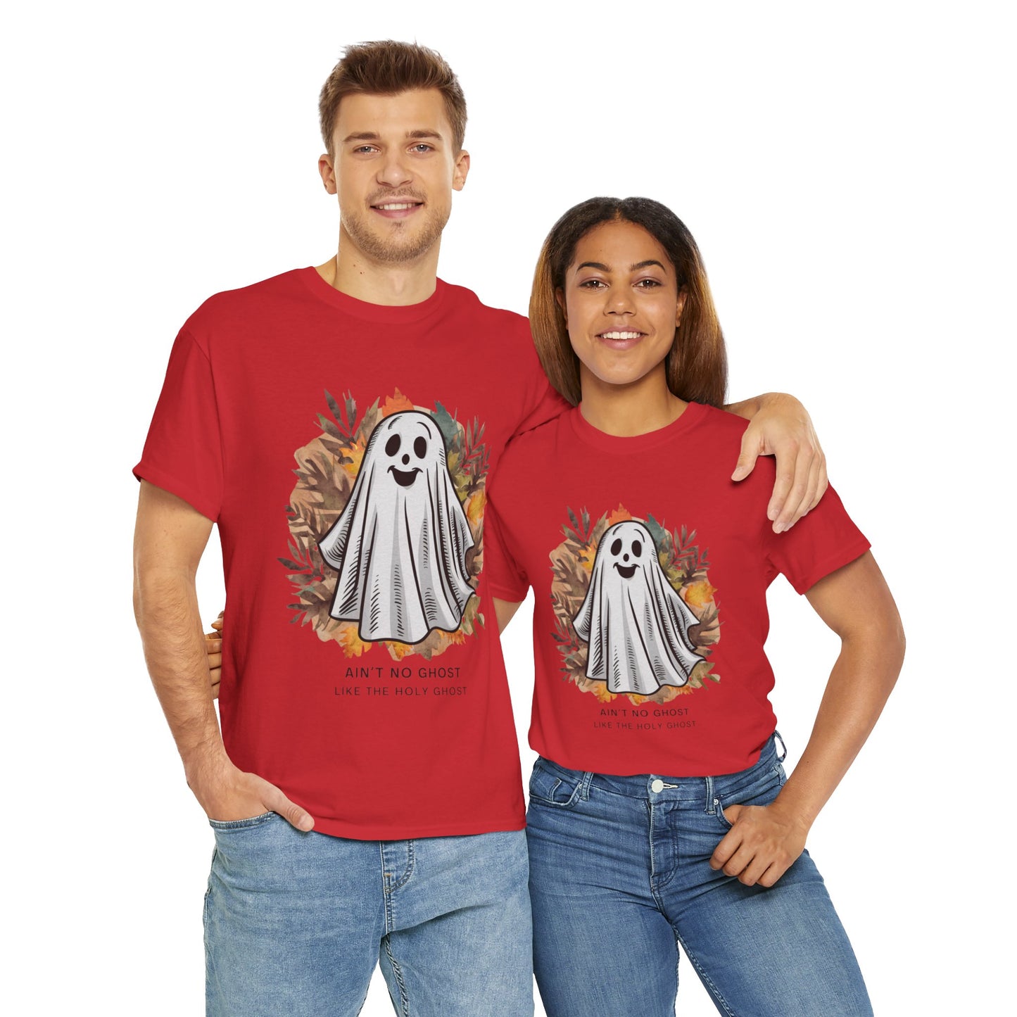 Holy Ghost Halloween Unisex Heavy Cotton Tee