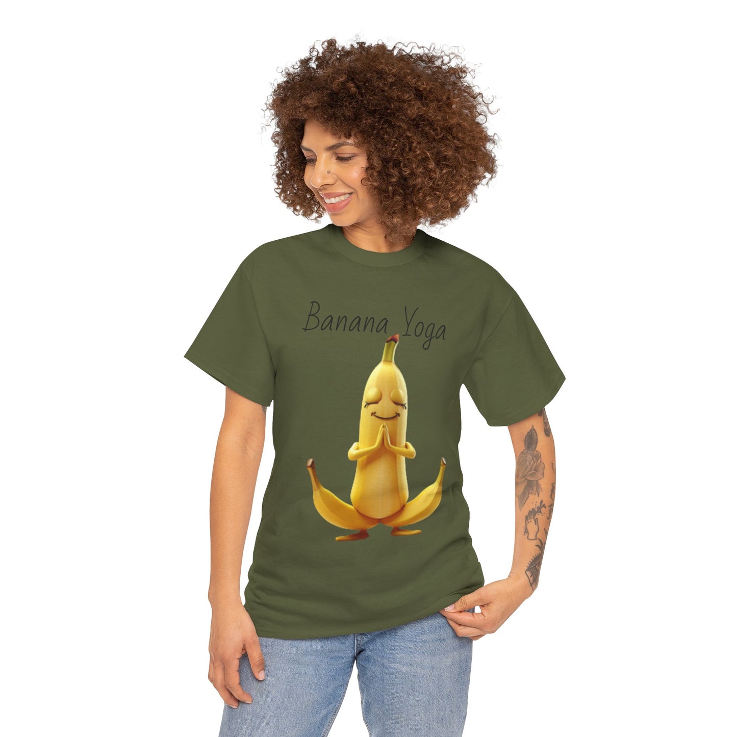 Banana Yoga Unisex Heavy Cotton Tee