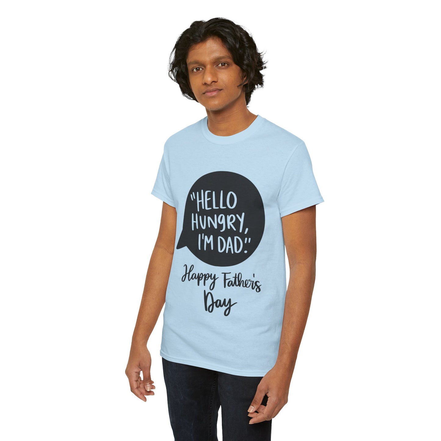 Hello Hungry I'm Dad Unisex Heavy Cotton Tee