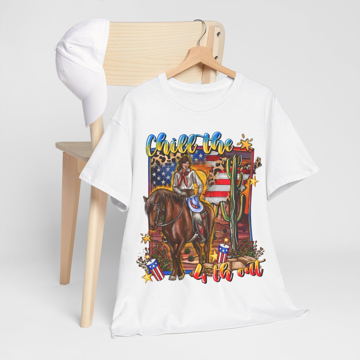 Cowgirl 4th of July Unisex Heavy Cotton Tee