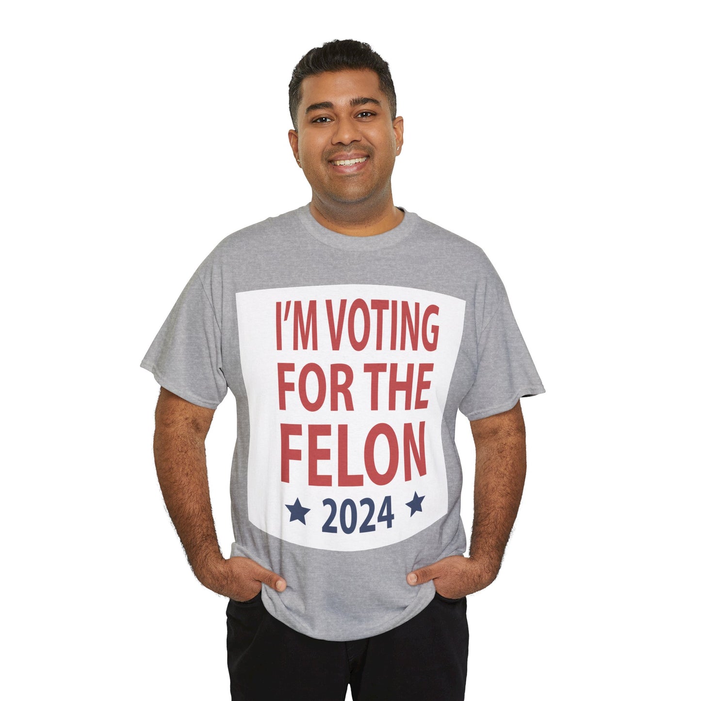 Voting For A Felon Unisex Heavy Cotton Tee