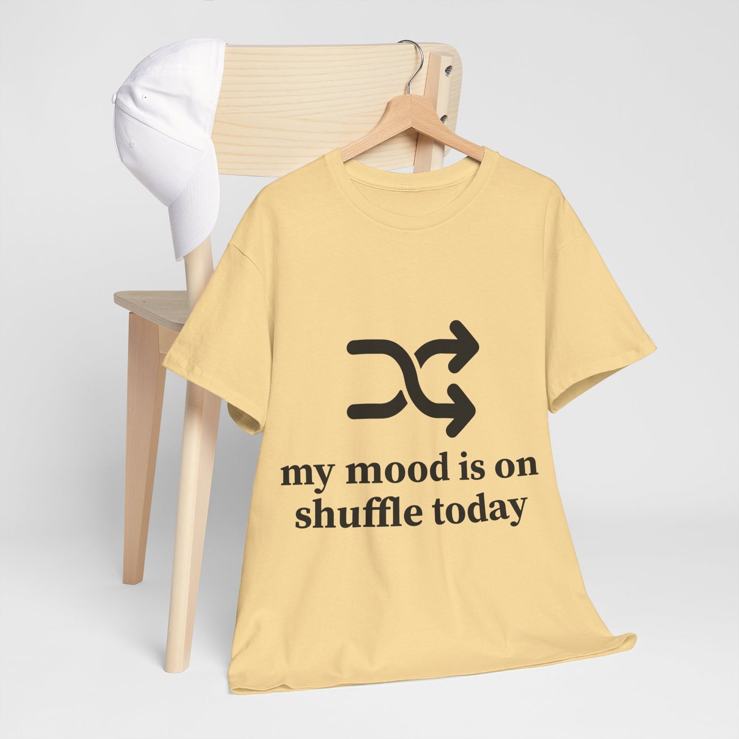 My Mood Is On Shuffle Today Unisex Heavy Cotton Tee