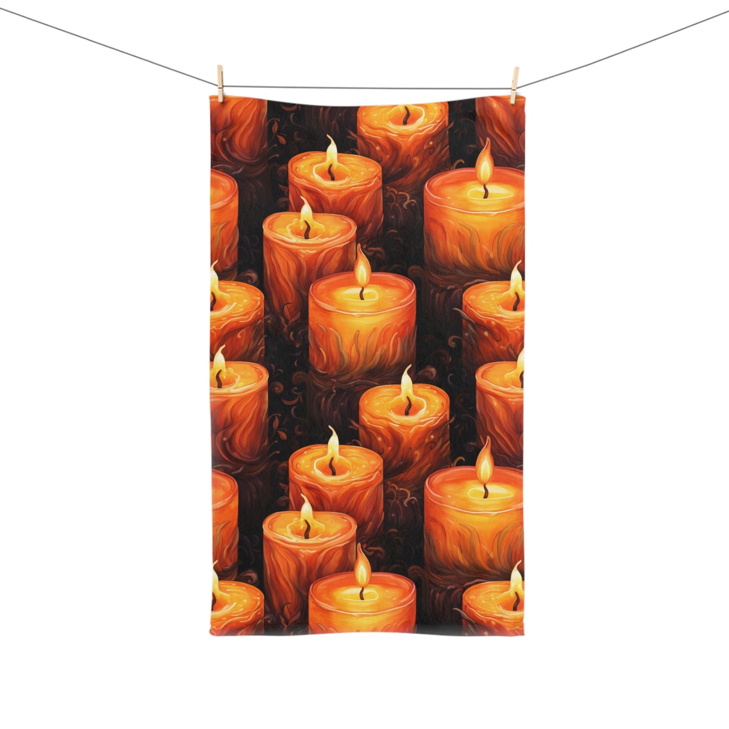 Halloween Candle Hand Towel