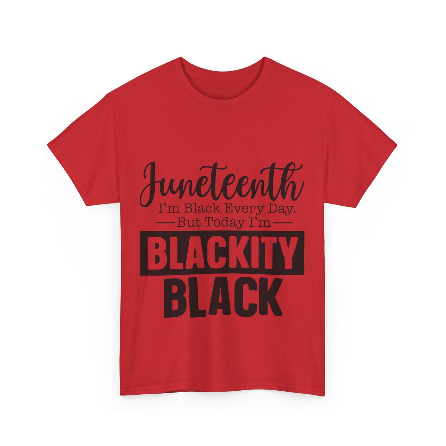 Juneteenth Black Everyday Unisex Heavy Cotton Tee