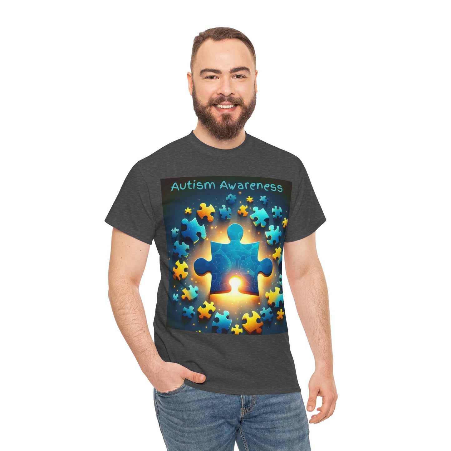 Autism Glow Unisex Heavy Cotton Tee