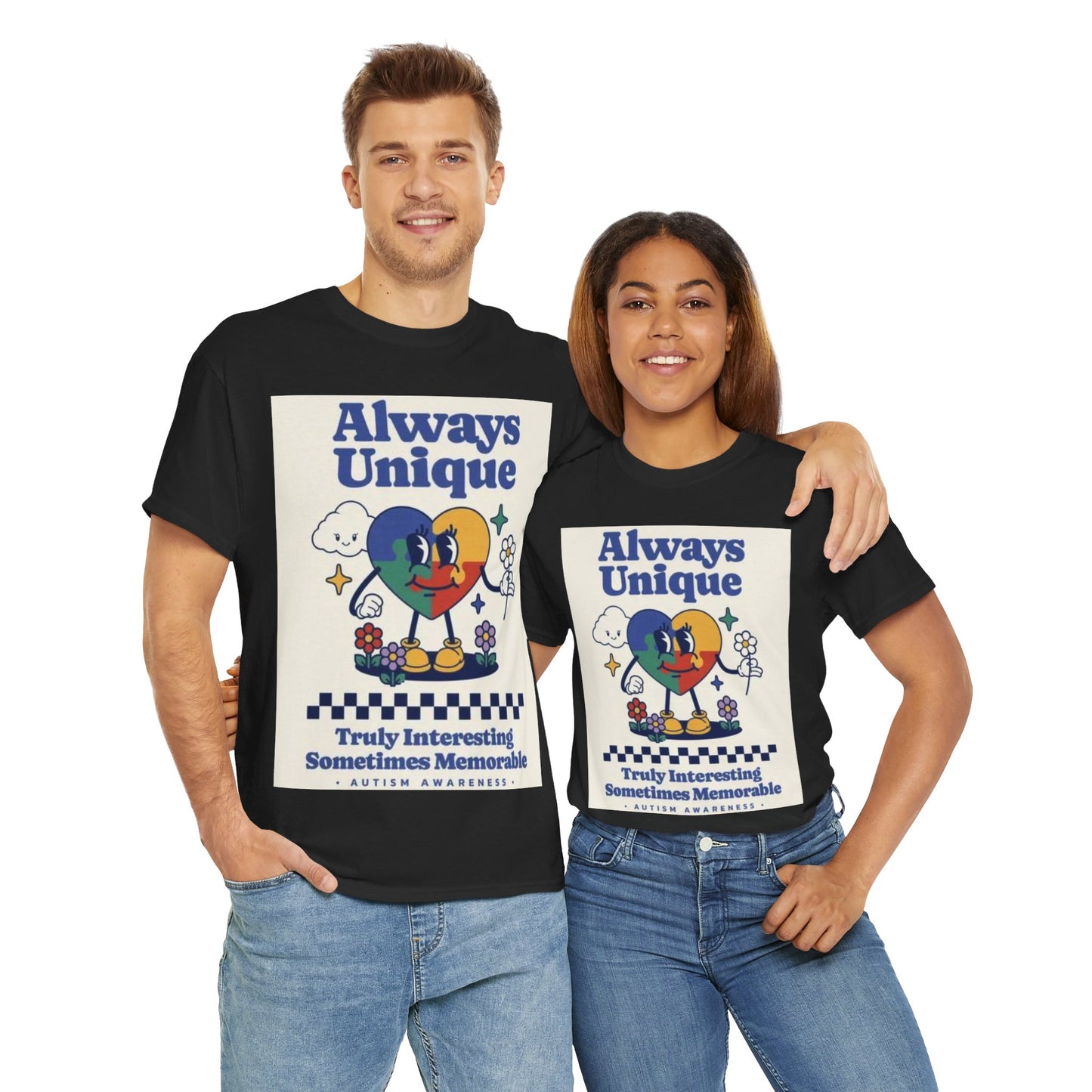 Always Unique Autism Awareness Unisex Heavy Cotton Tee