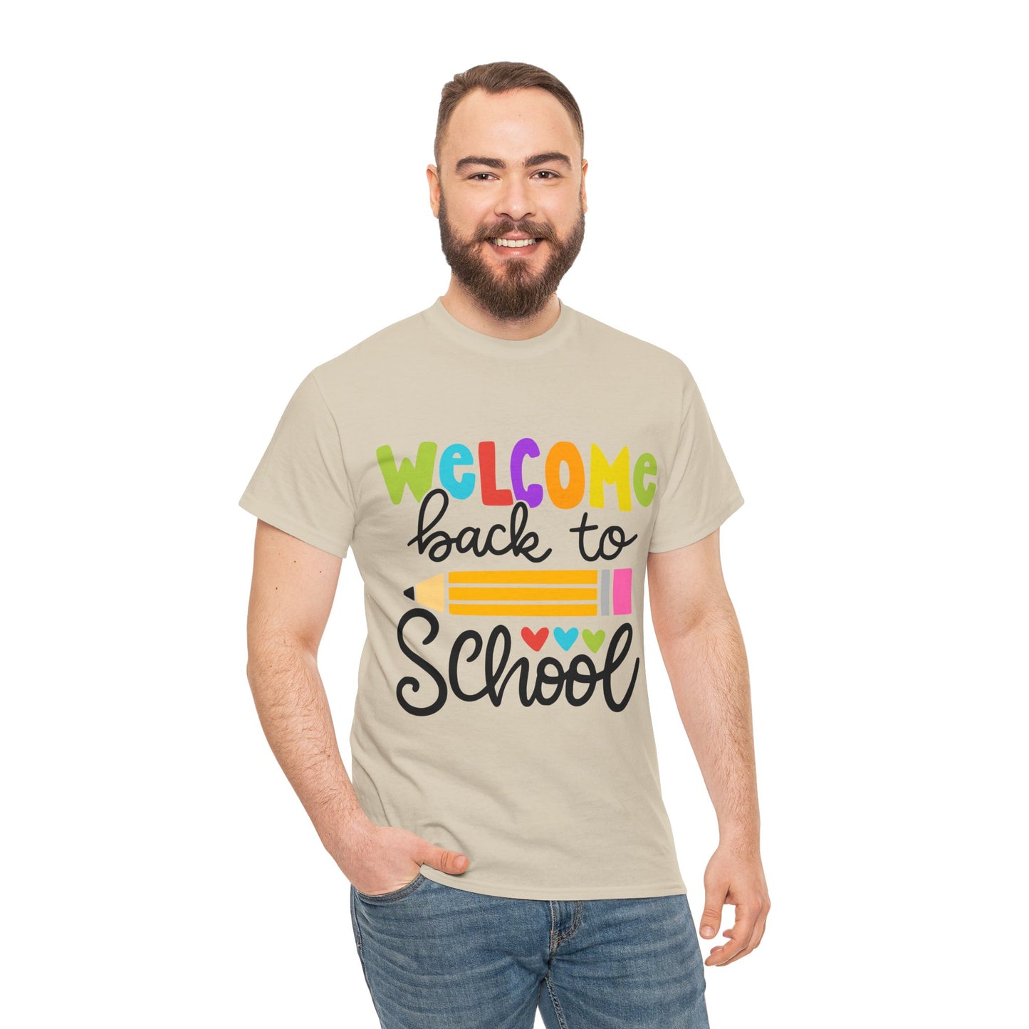 Welcome Back To School Unisex Heavy Cotton Tee