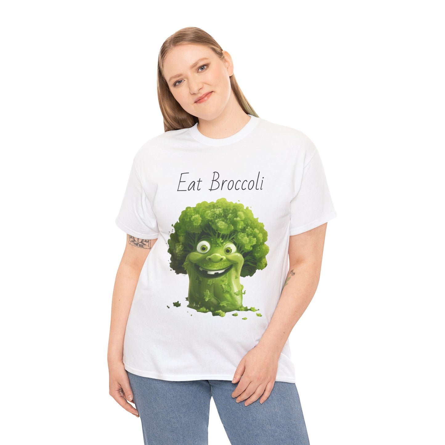 Eat Broccoli Unisex Heavy Cotton Tee